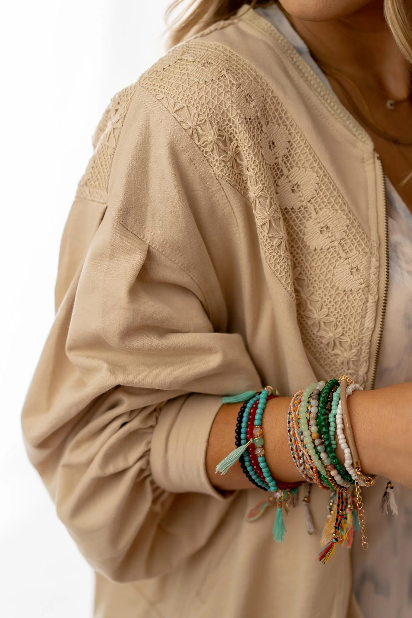 Lorelei Crochet Jacket - Beige - Image 6