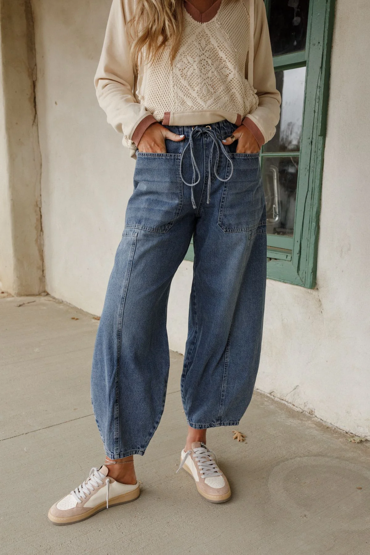 Above It All Barrel Jeans - Medium Wash - Image 5