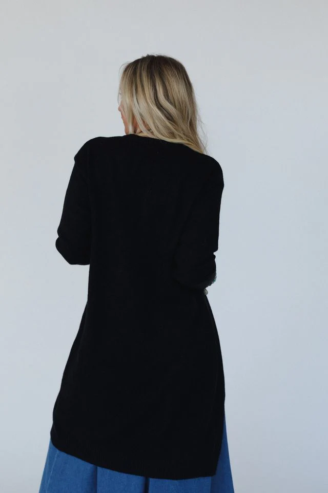 Alaia Longline Pullover - Black - Image 5