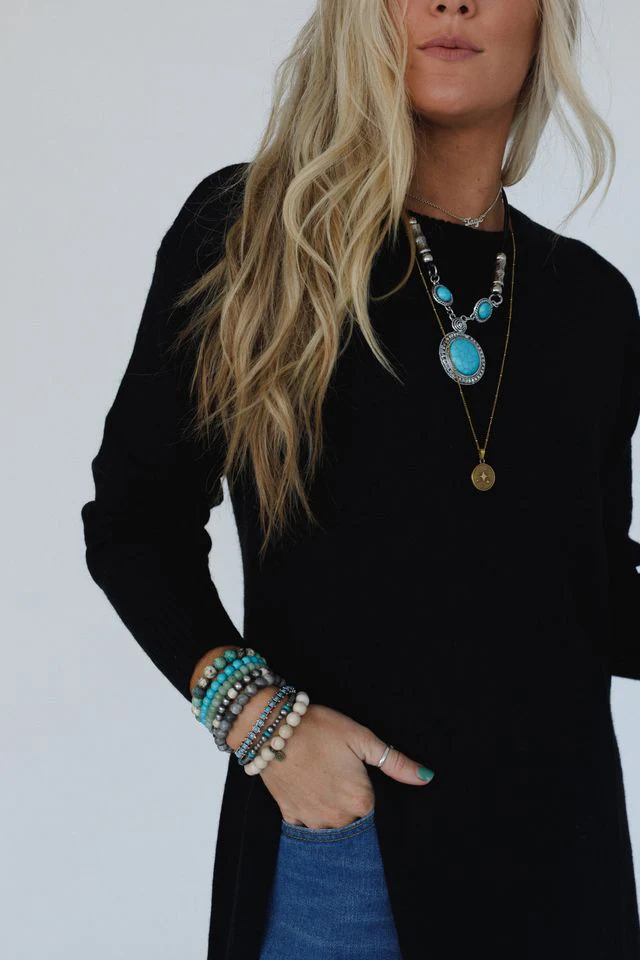 Alaia Longline Pullover - Black - Image 8