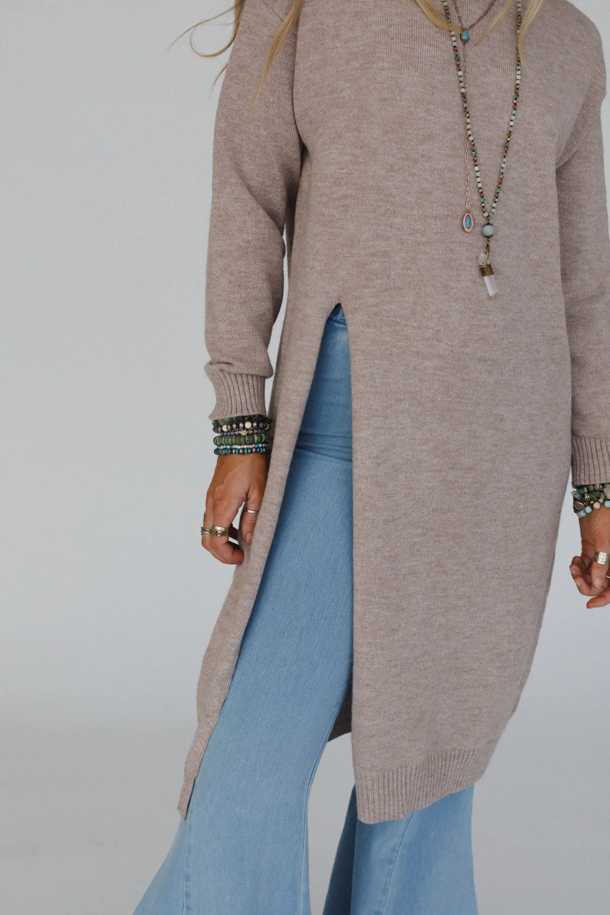 Alaia Longline Pullover - Mushroom - Image 2