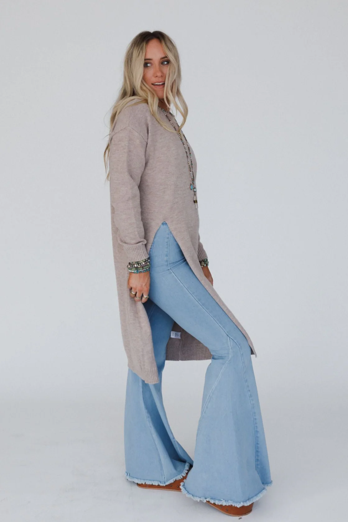Alaia Longline Pullover - Mushroom - Image 3