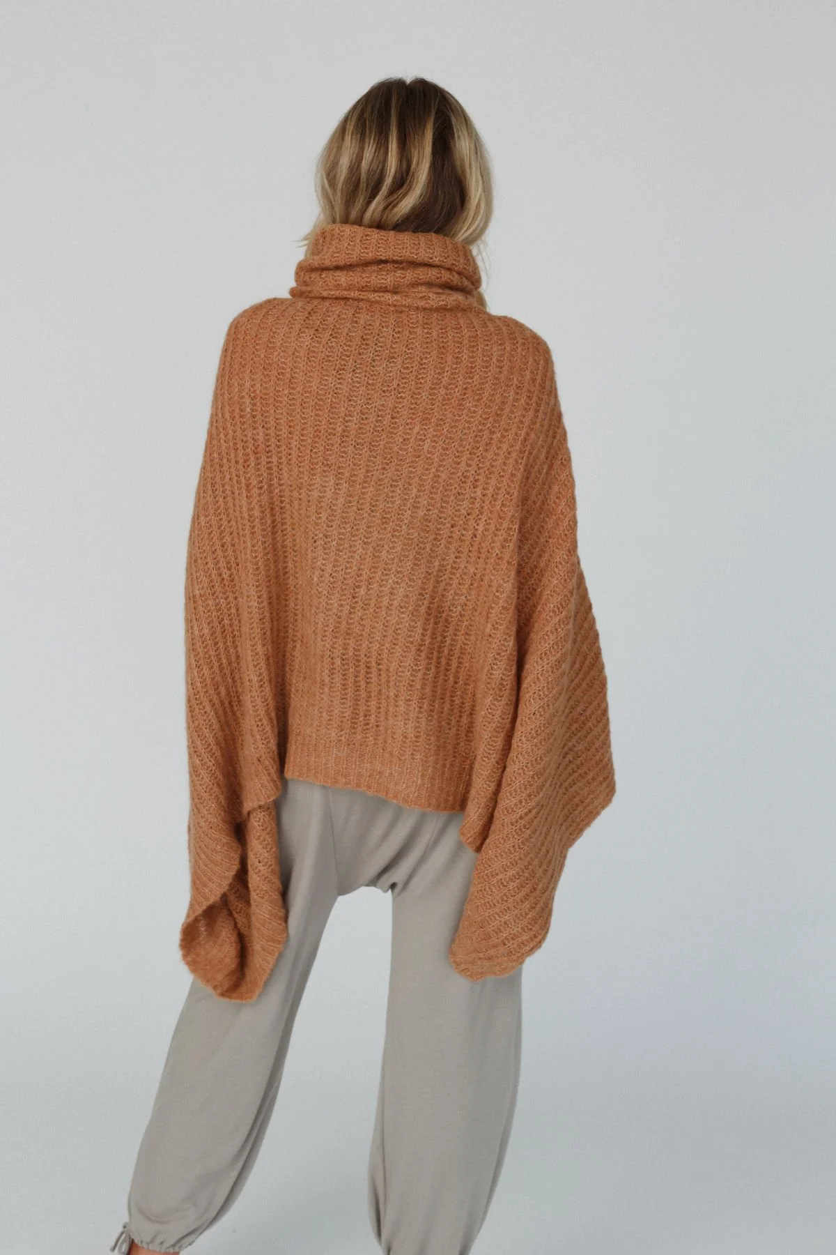 All My Thanks Turtleneck Poncho - Tan - Image 7