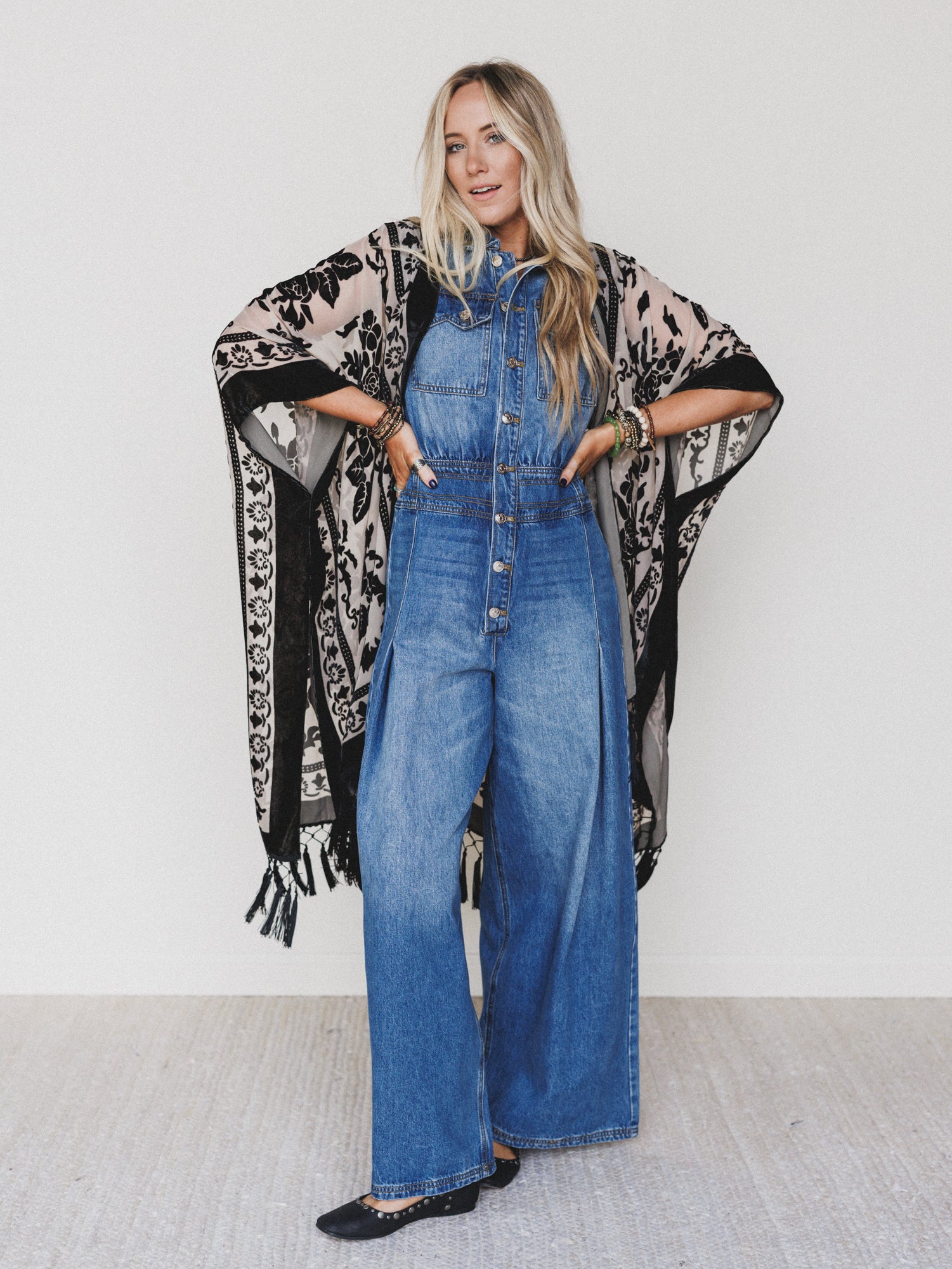 All Star Denim Jumpsuit - Medium Wash - Image 6
