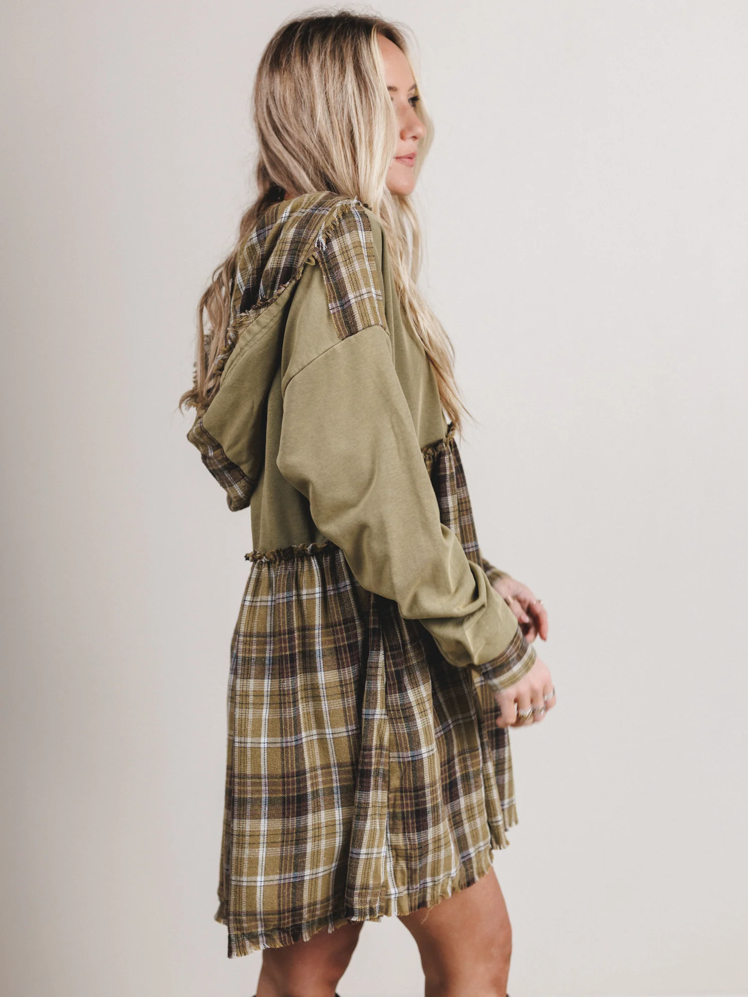 Amber Loom Dress - Olive - Image 3