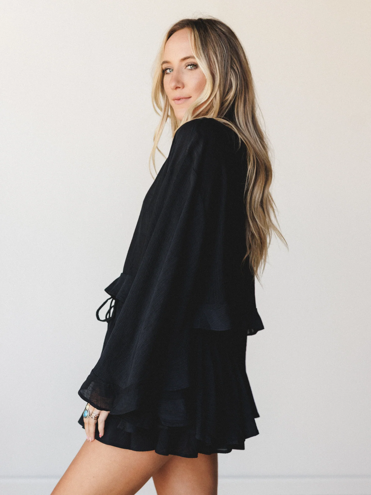 Anaya Poncho - Black - Image 4