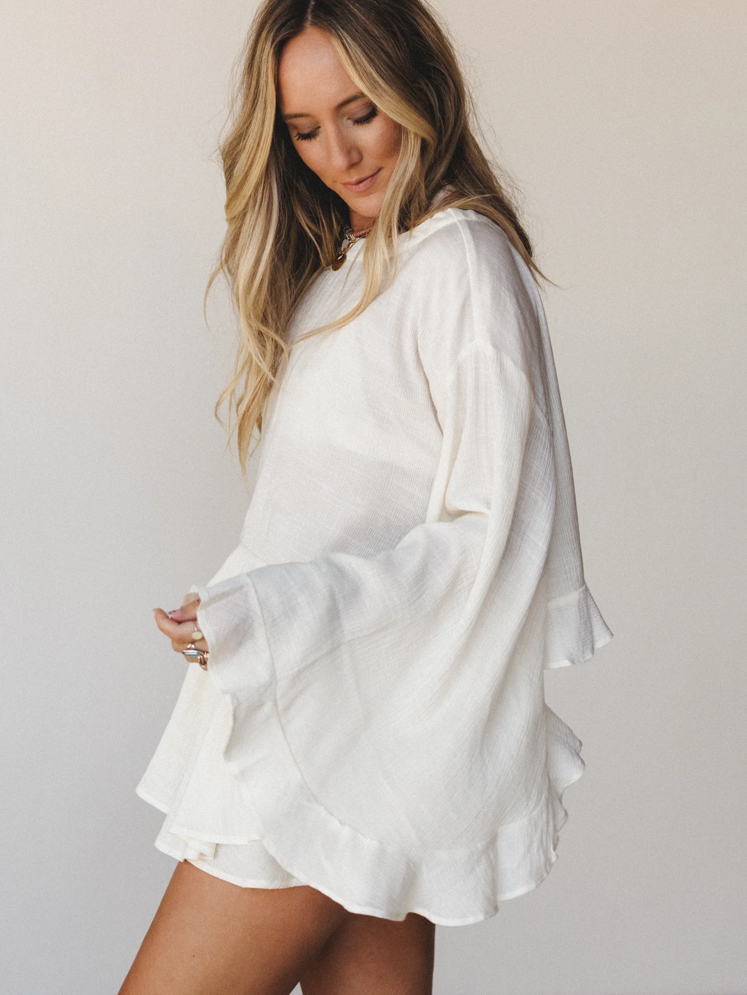 Anaya Poncho - Cream - Image 5