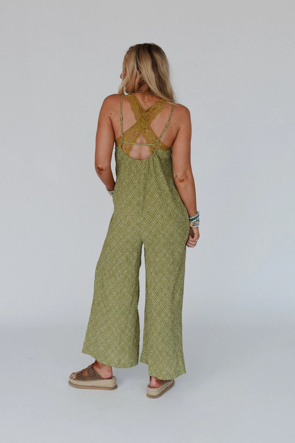 Annabelle Printed Jumpsuit - Olive - Image 4