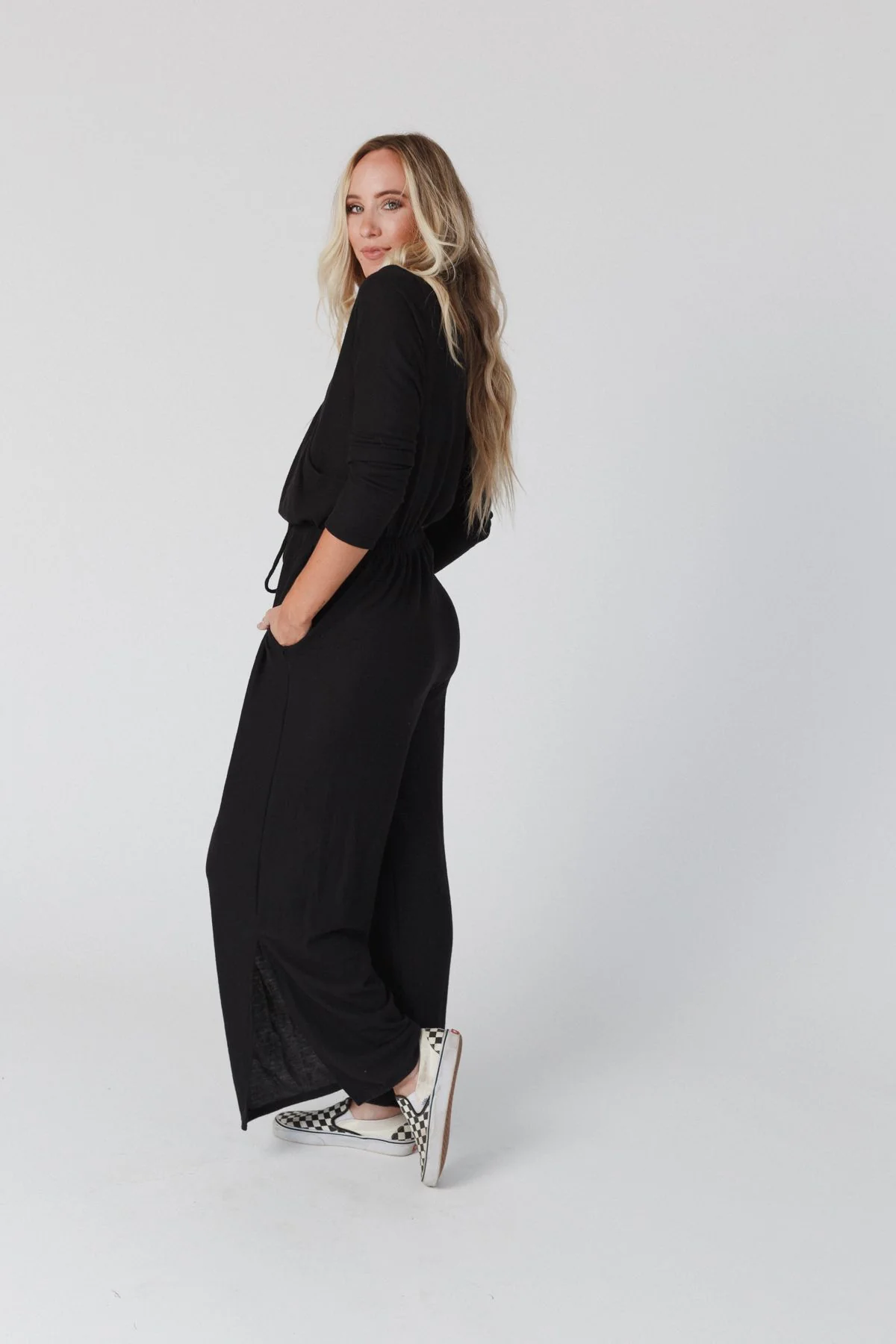 The Nest As It Was Cross Front Jumpsuit - Black - Image 7