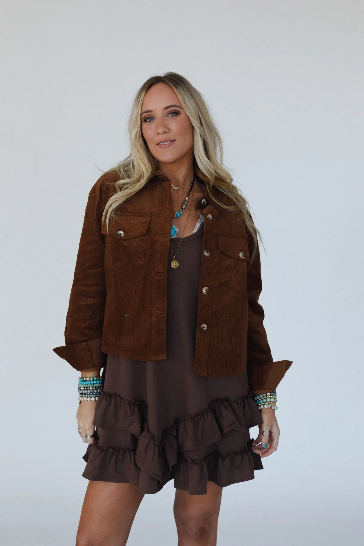 Astrid Corduroy Shacket - Camel - Image 5