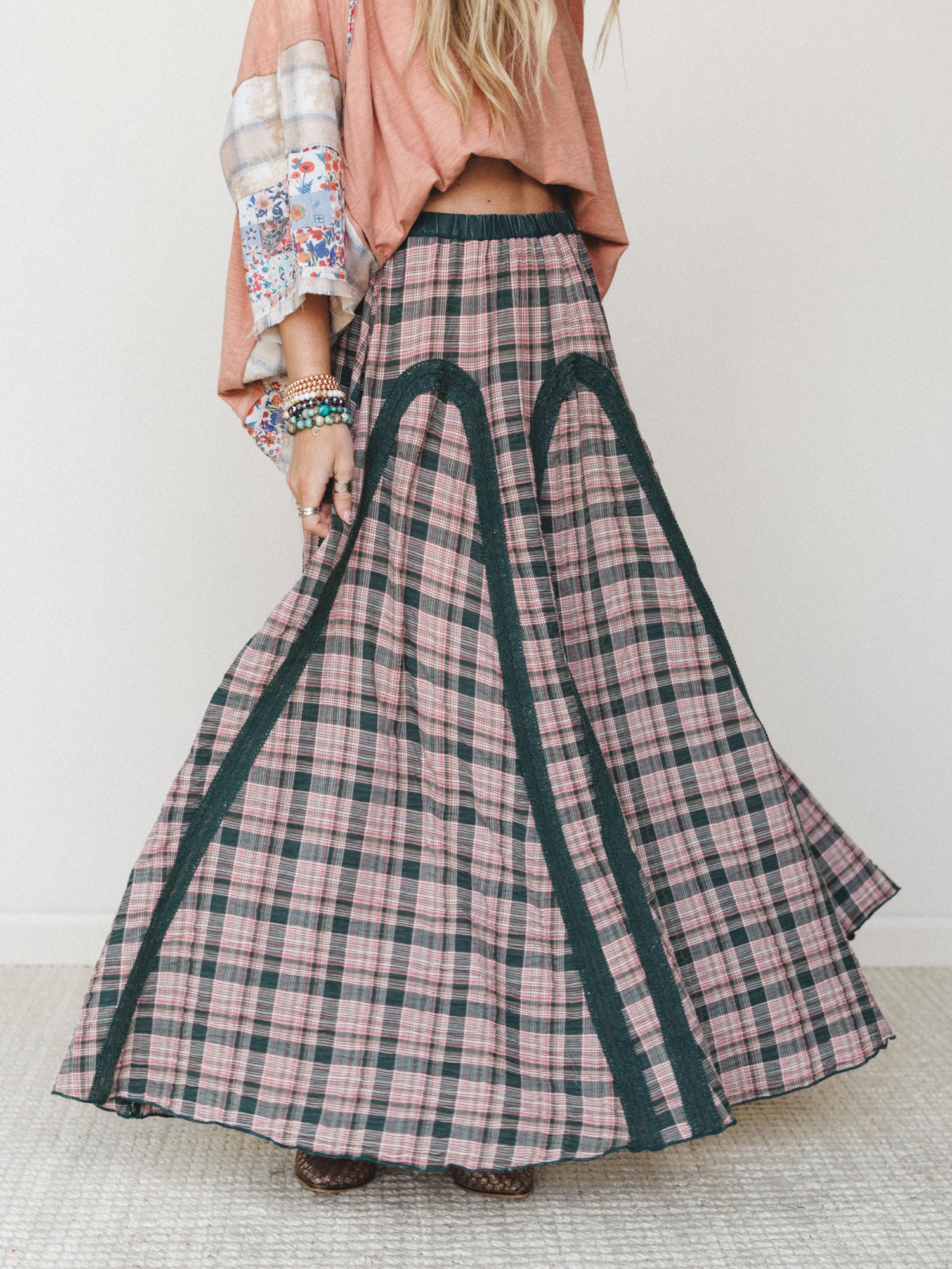 Aurora Maxi Skirt - Forest Green - Image 2