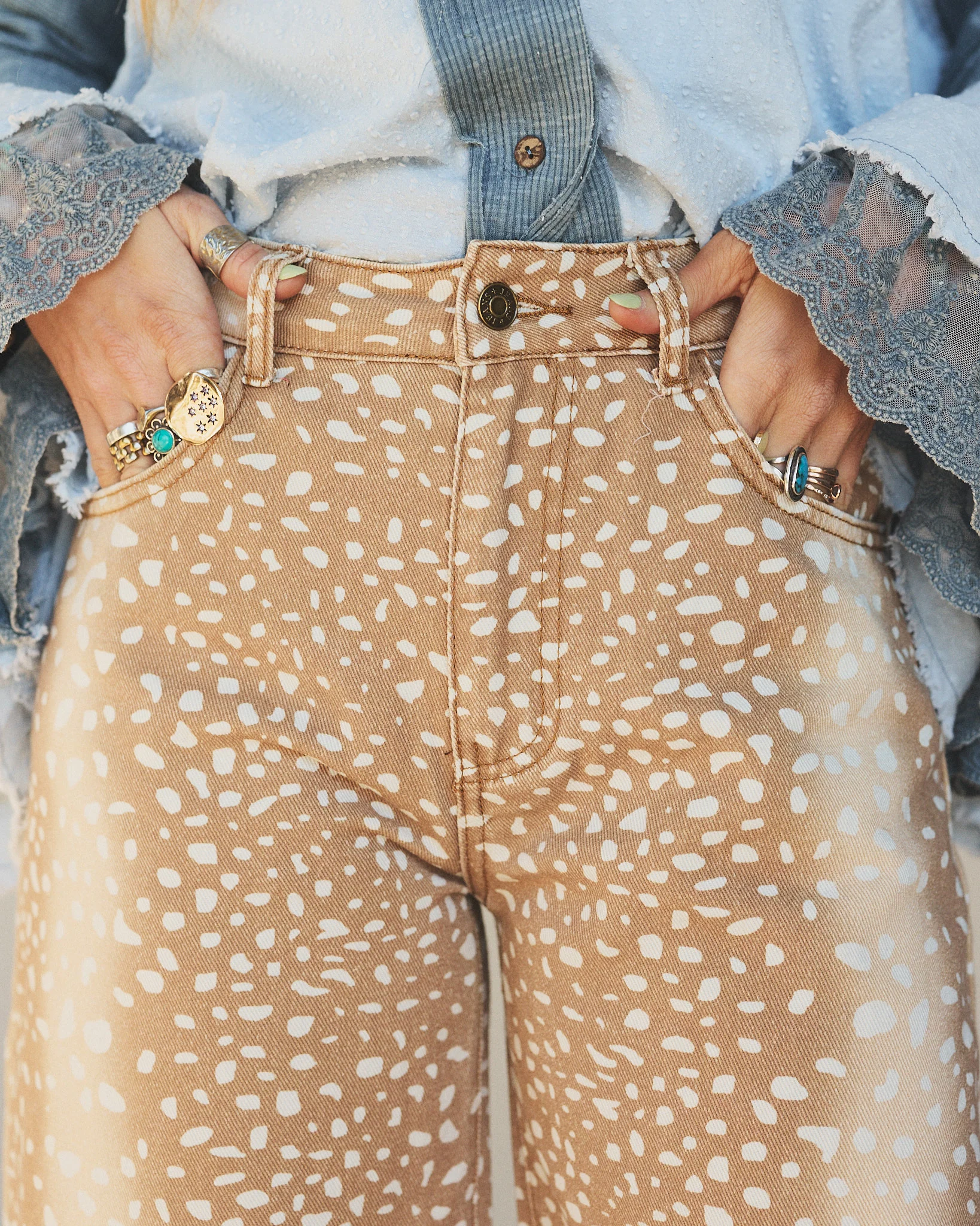 Bambi Deer Jeans - Camel - Image 3