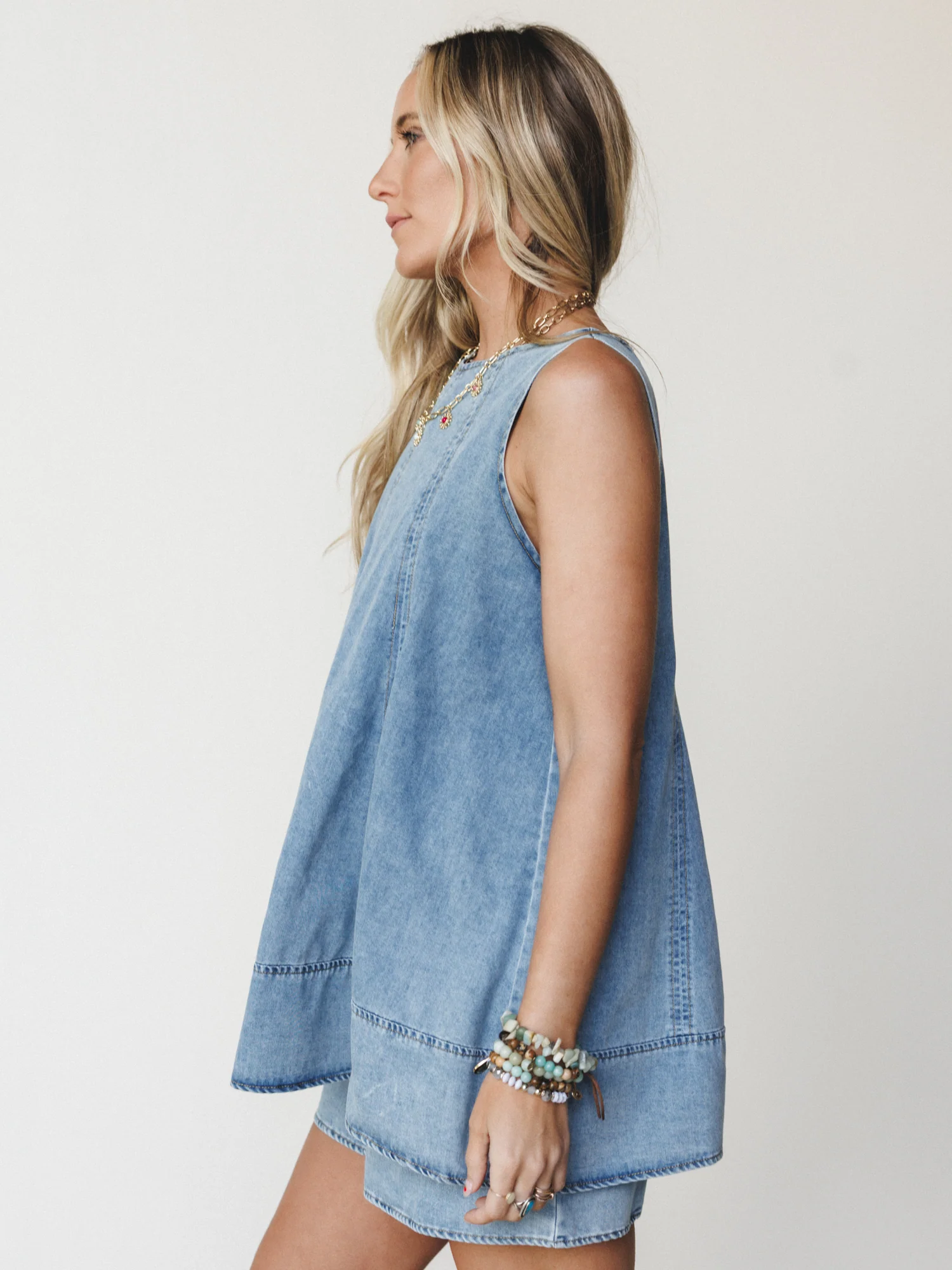 Beat Goes On Romper - Chambray - Pre Order - Image 2