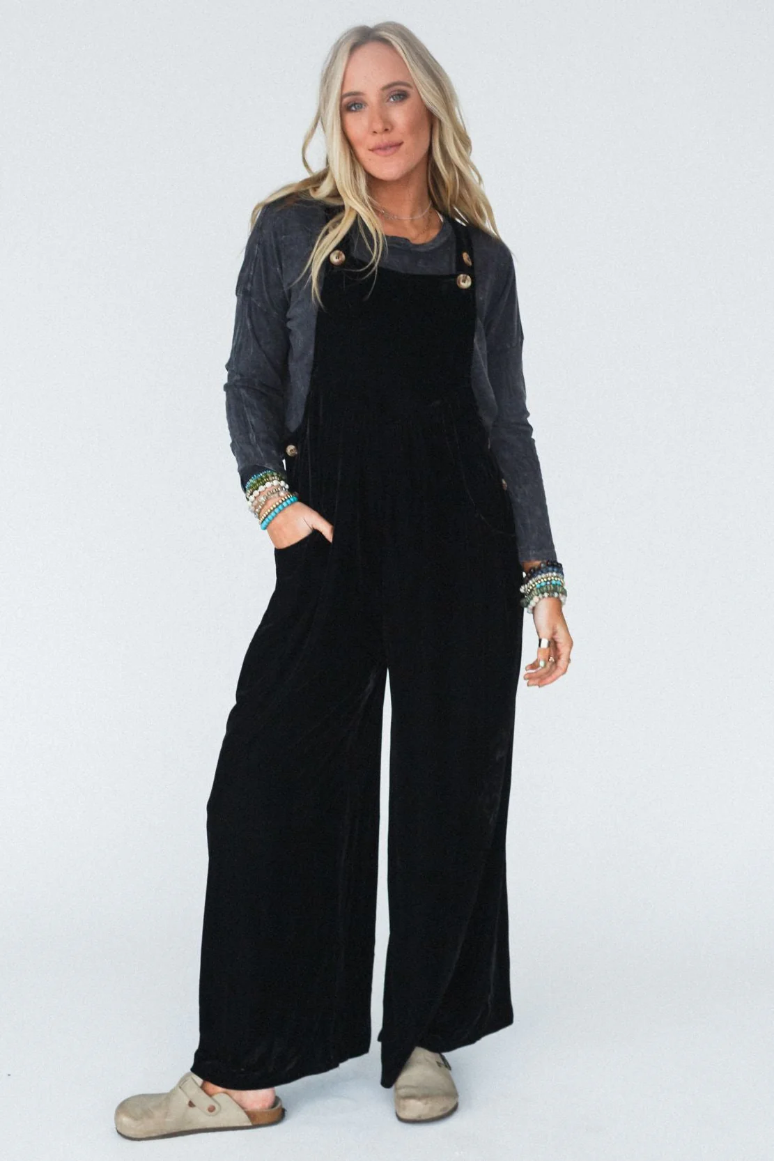 Beau Velvet Jumpsuit - Black