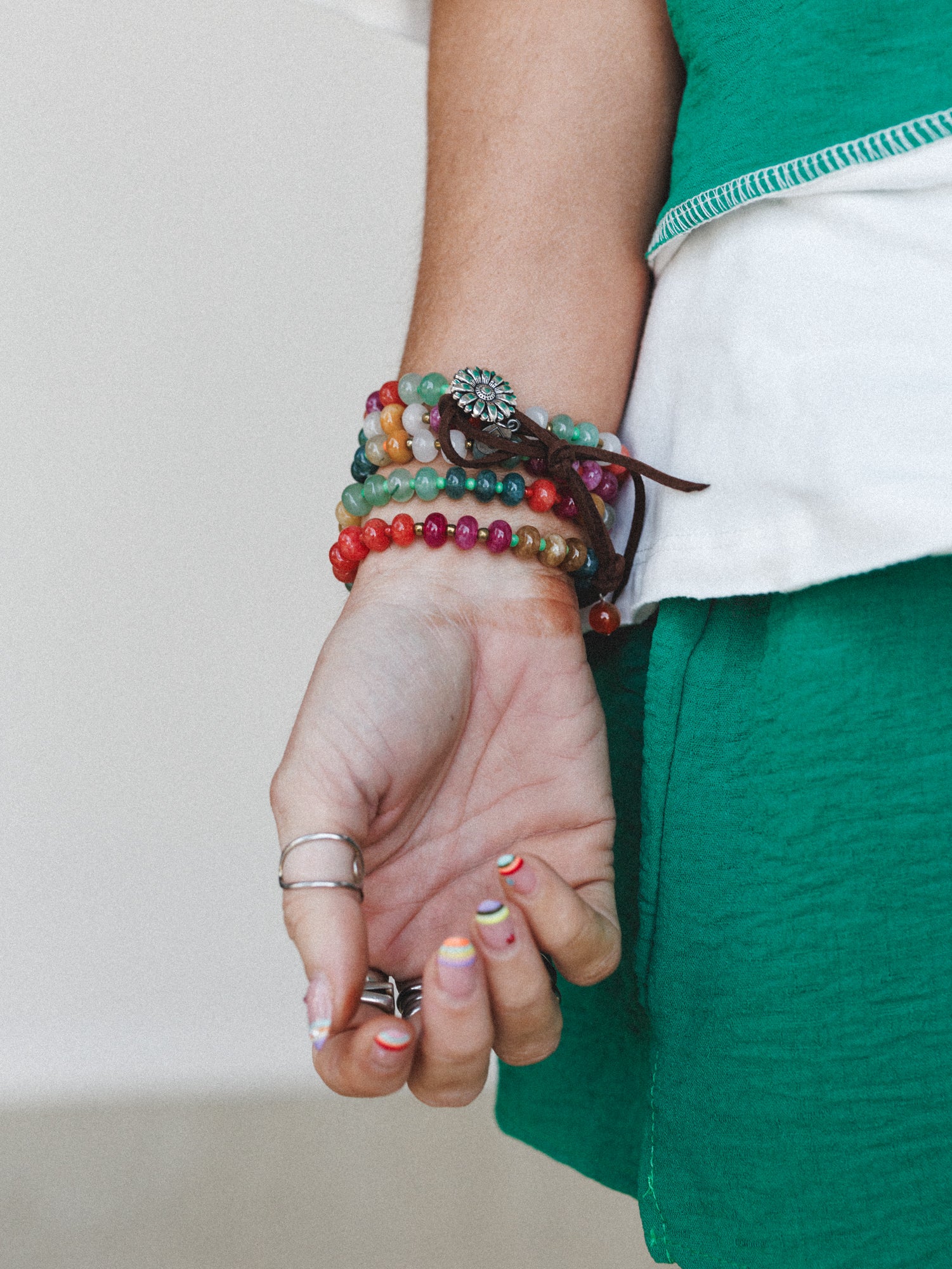 Begonia Multi Beaded Necklace - Multi - Image 3