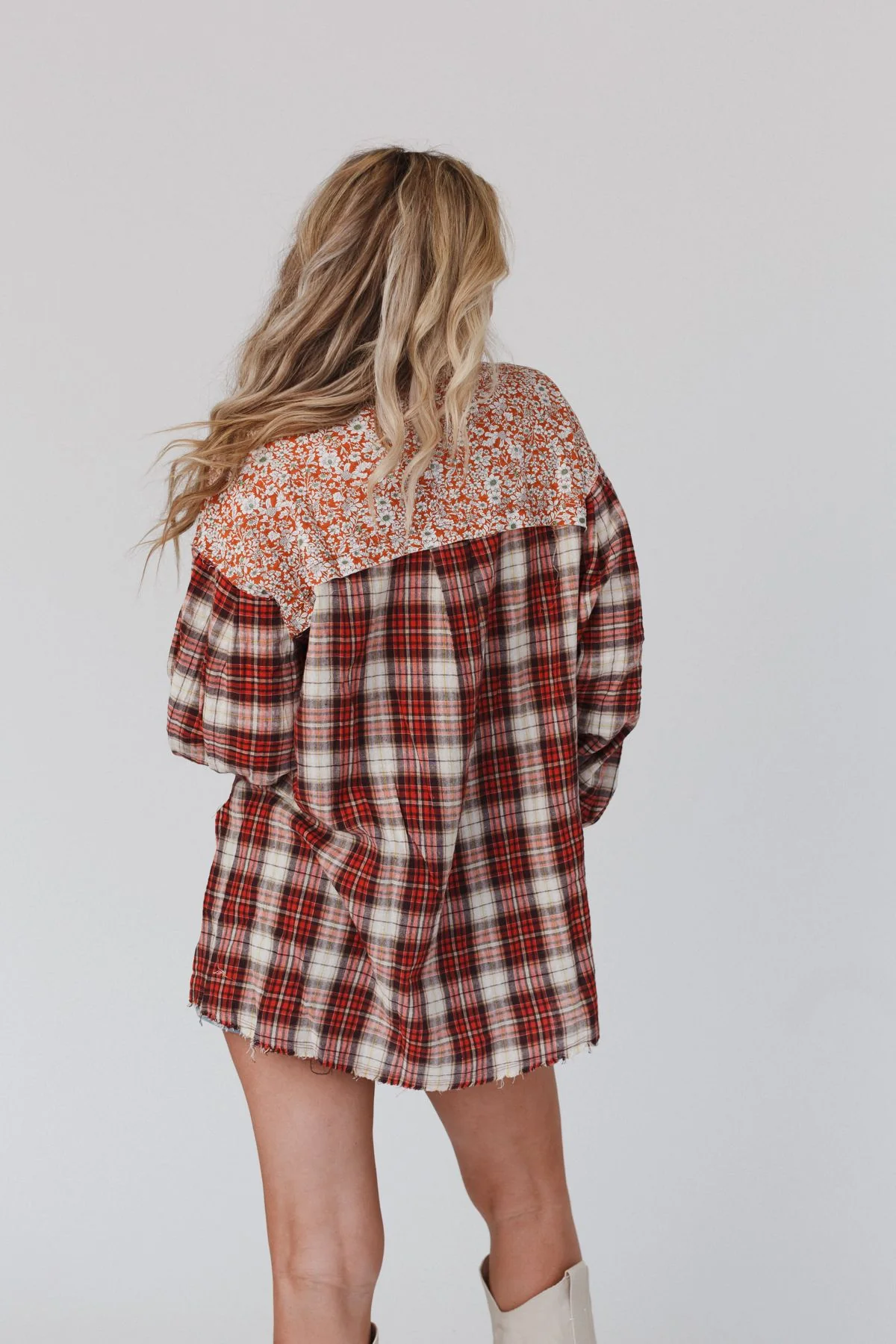 Better Together Mixed Print Top - Apple Wood - Image 9