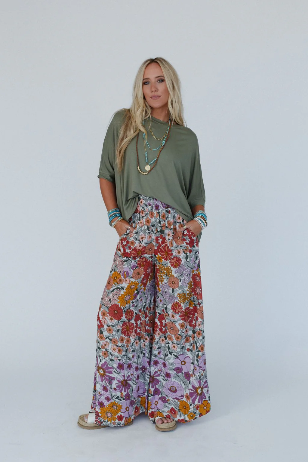 Blissful Burst Floral Pants - Purple - Image 6