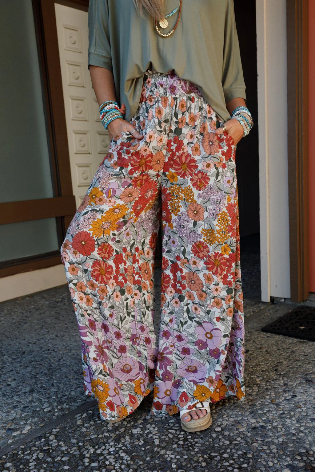 Blissful Burst Floral Pants - Purple - Image 3