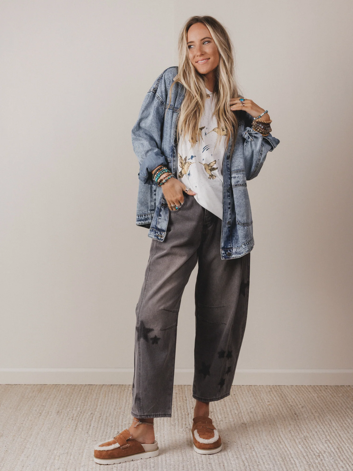 Blue Jean Baby Barn Jacket  - Washed Denim - Image 4