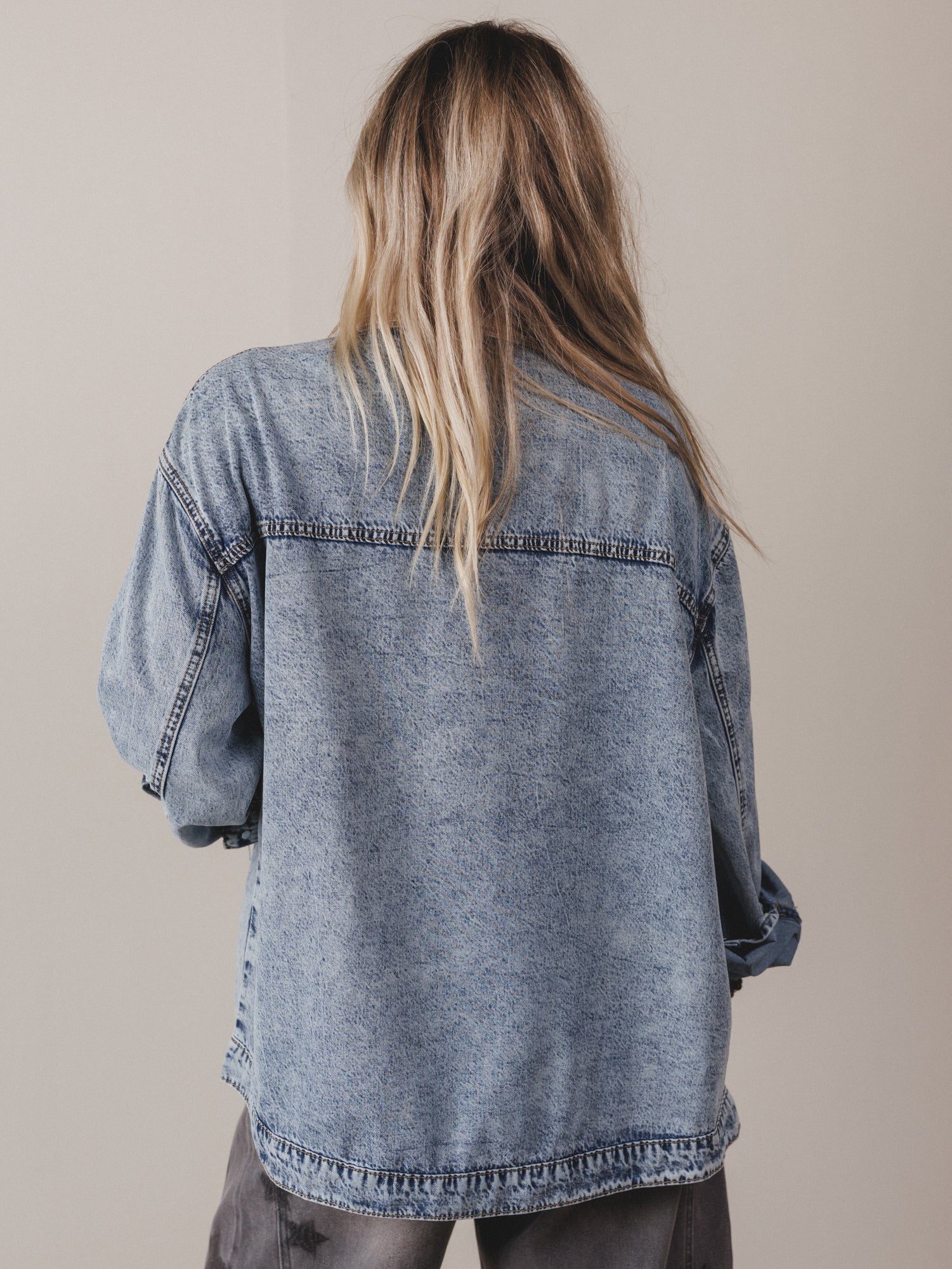 Blue Jean Baby Barn Jacket  - Washed Denim - Image 6