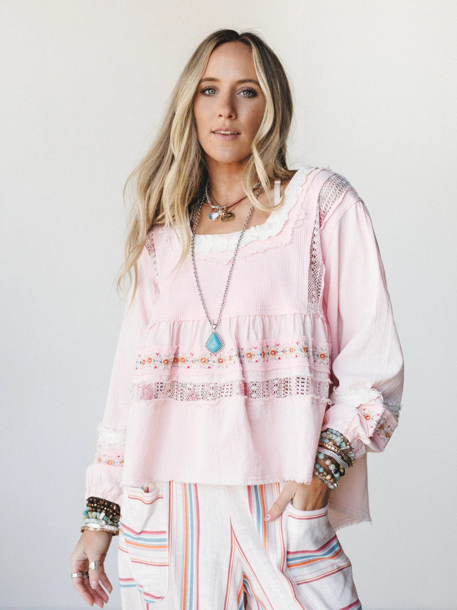 Willow Ways Blouse - Blush Multi - Image 2