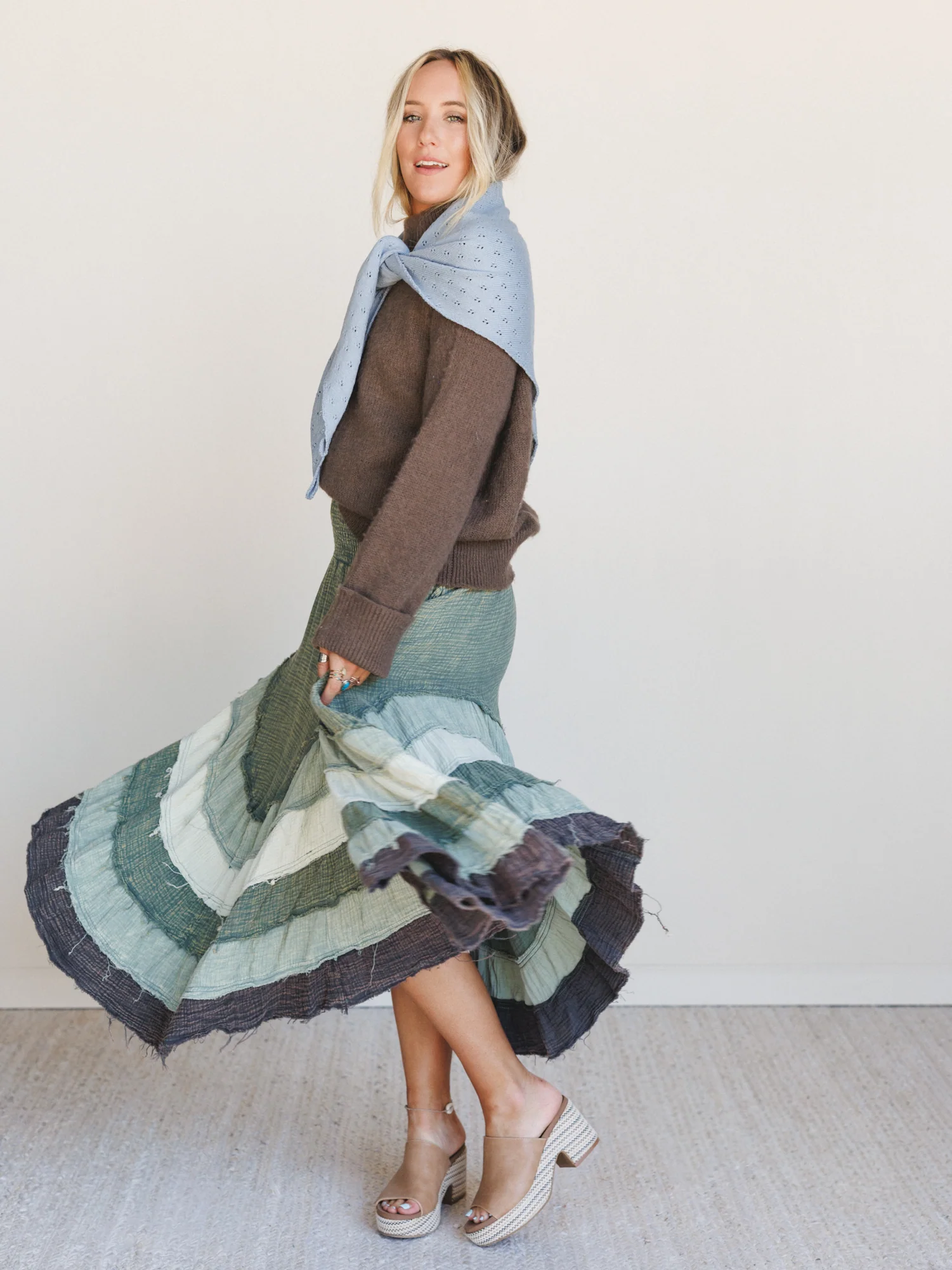 Bohemia Bloom Skirt - Sage - Image 5