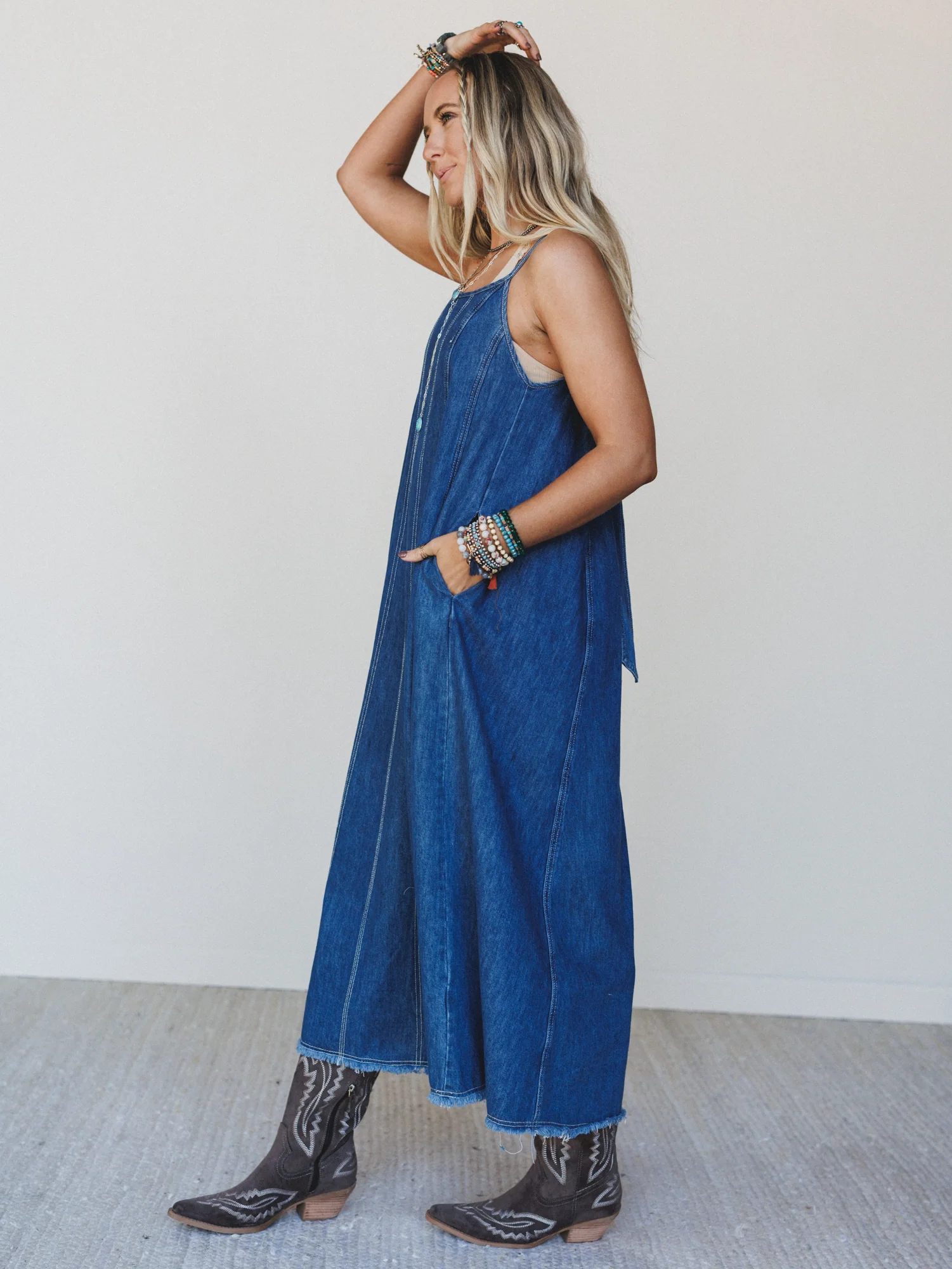 Bowtied Belle Maxi Dress - Cobalt - Image 5