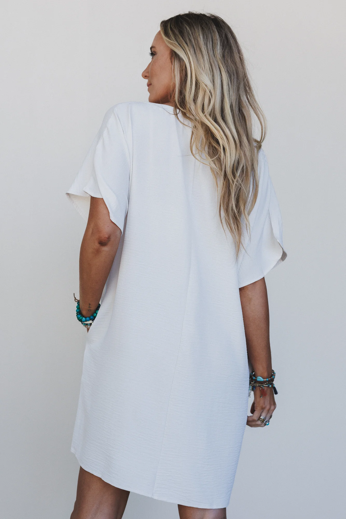 Breeze Route Tee Dress - Beige - Image 2