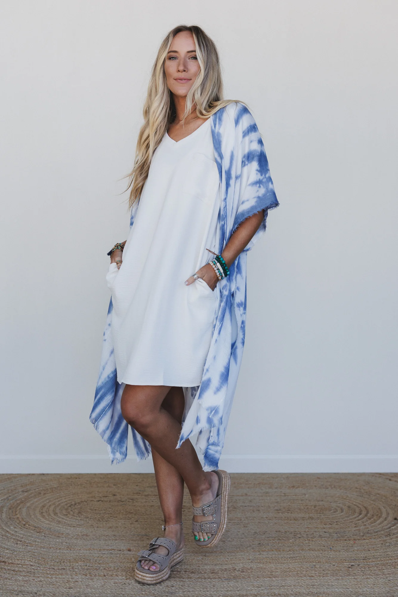Breeze Route Tee Dress - Beige - Image 5