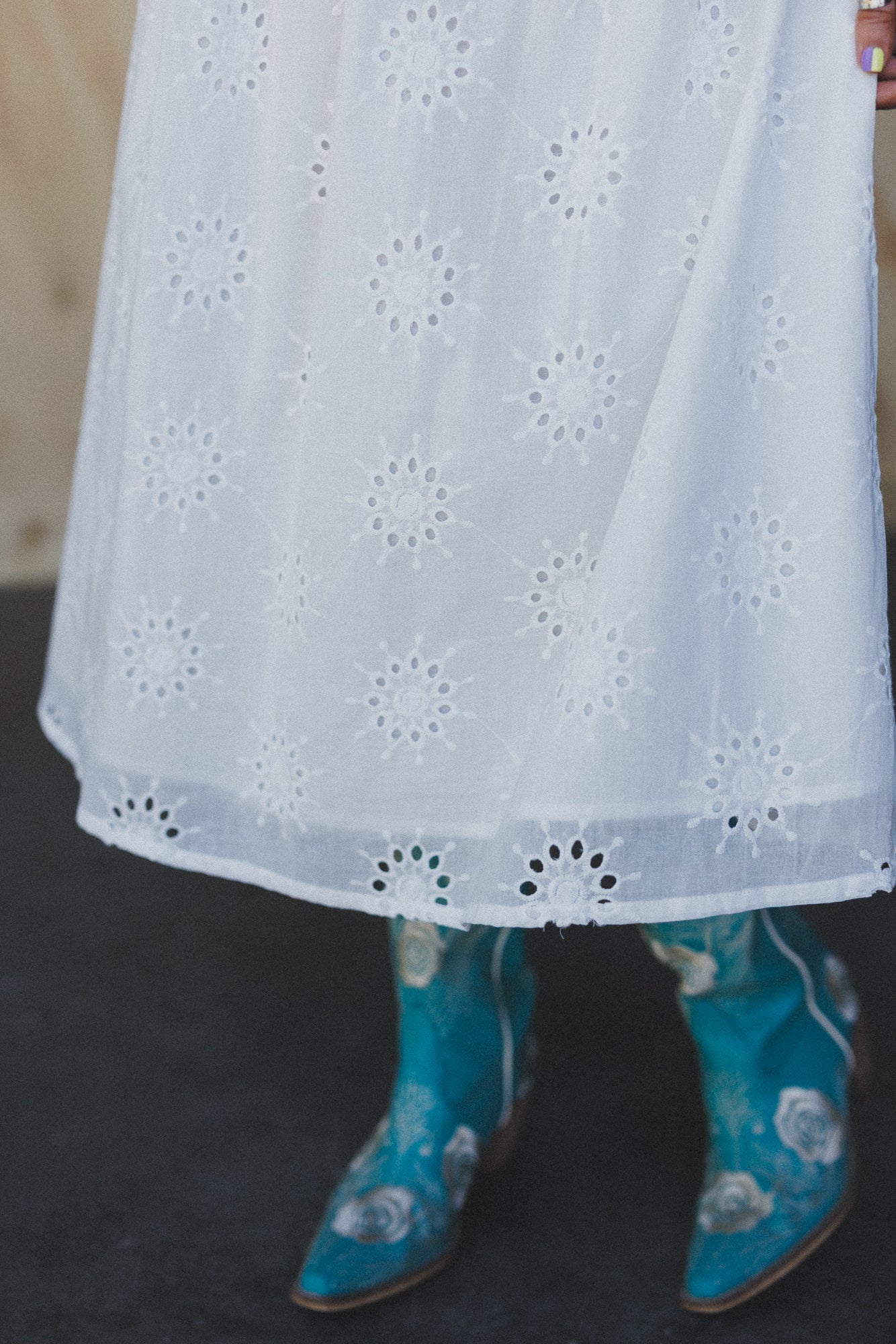 Briley Eyelet Skirt - Off White - Image 4