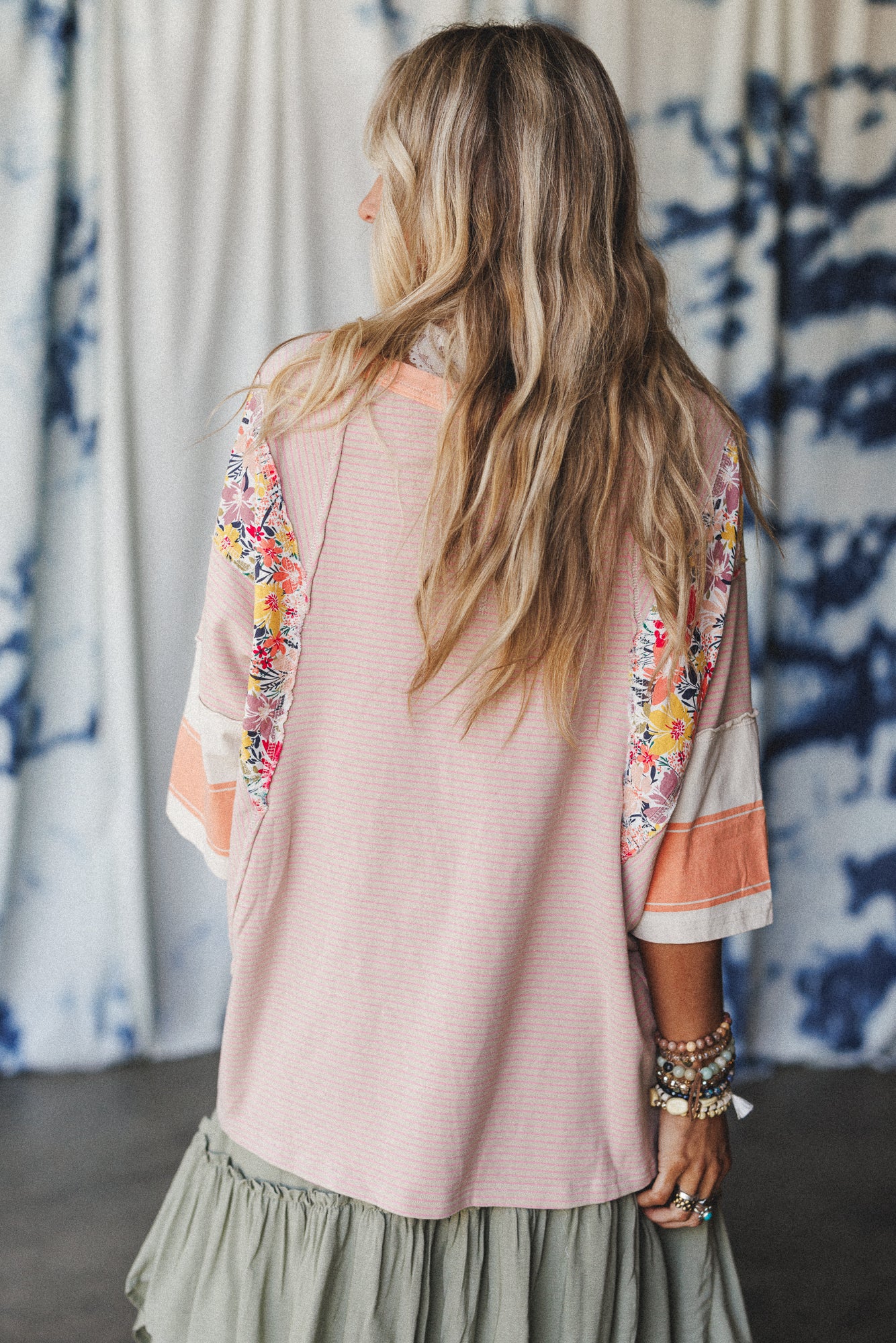 Britt Patchwork Top - Apricot - Image 4