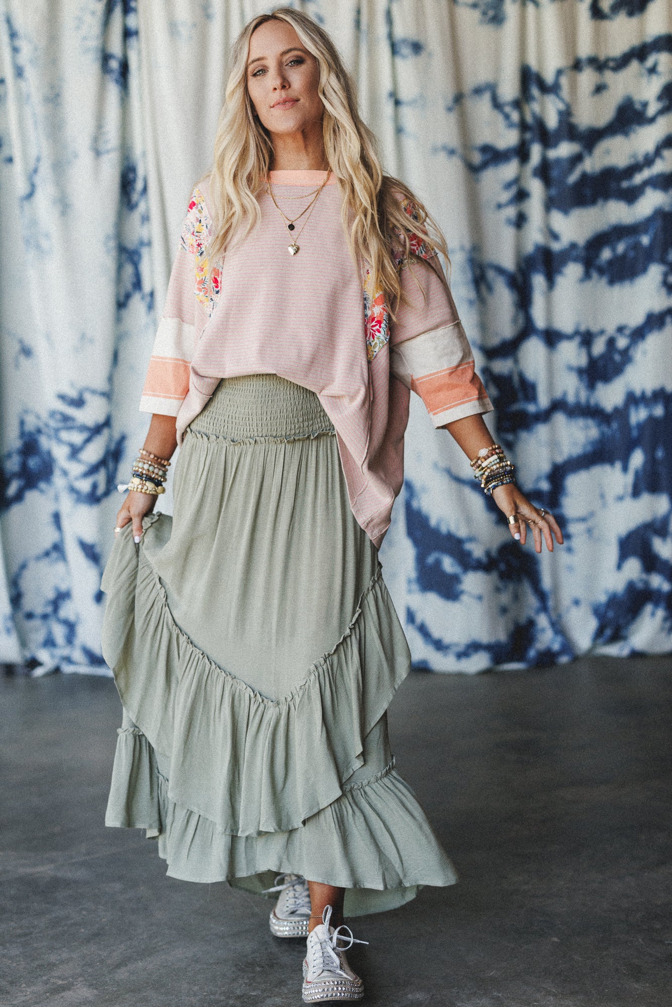 Britt Patchwork Top - Apricot - Image 5