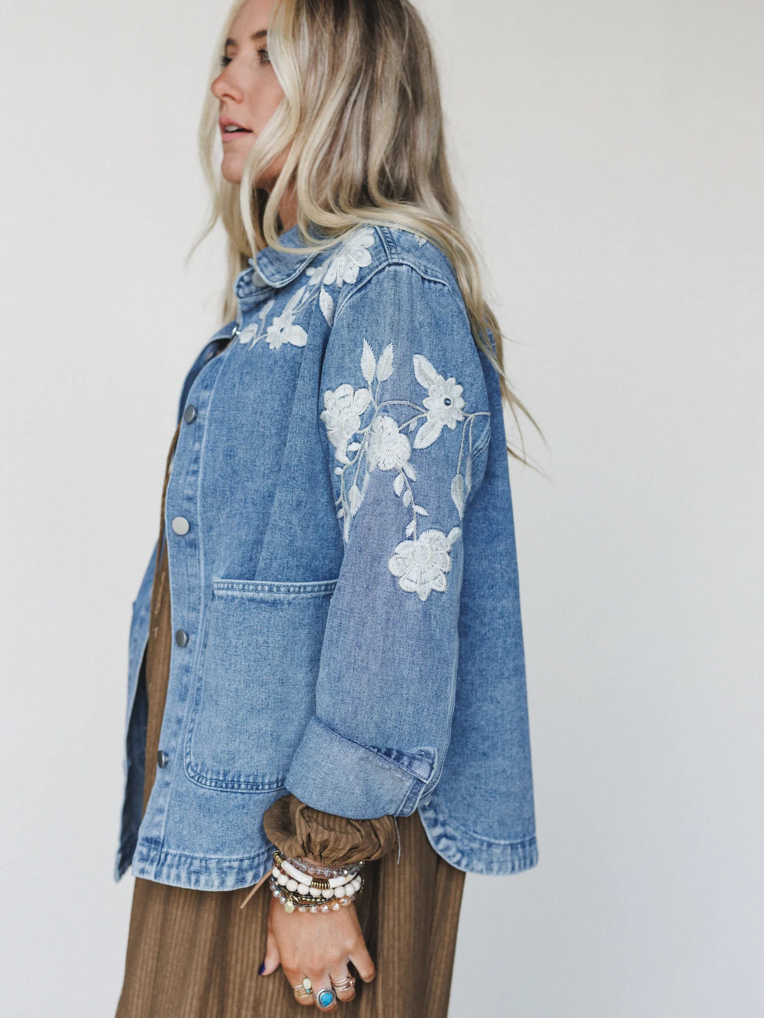 Bronco Blossom Jacket - Denim - Image 2
