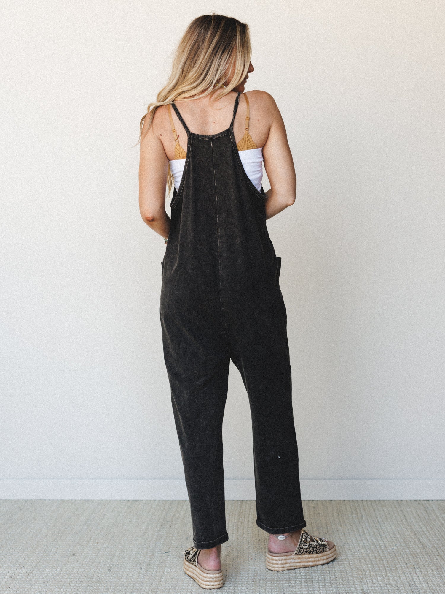 Brooke Pocket Jumpsuit - Black - Image 4