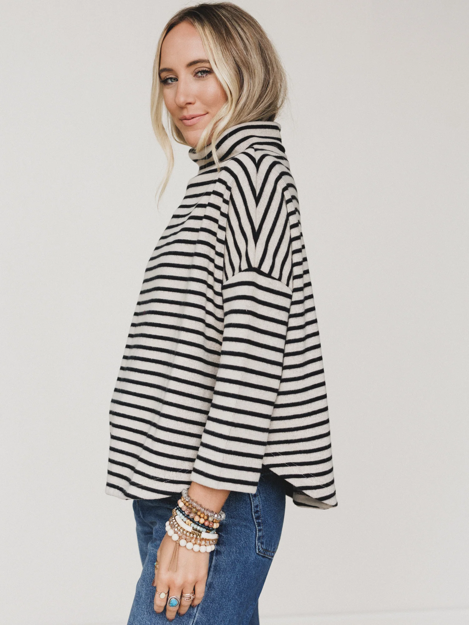 Brunch Club Striped Top - Taupe Multi - Image 2
