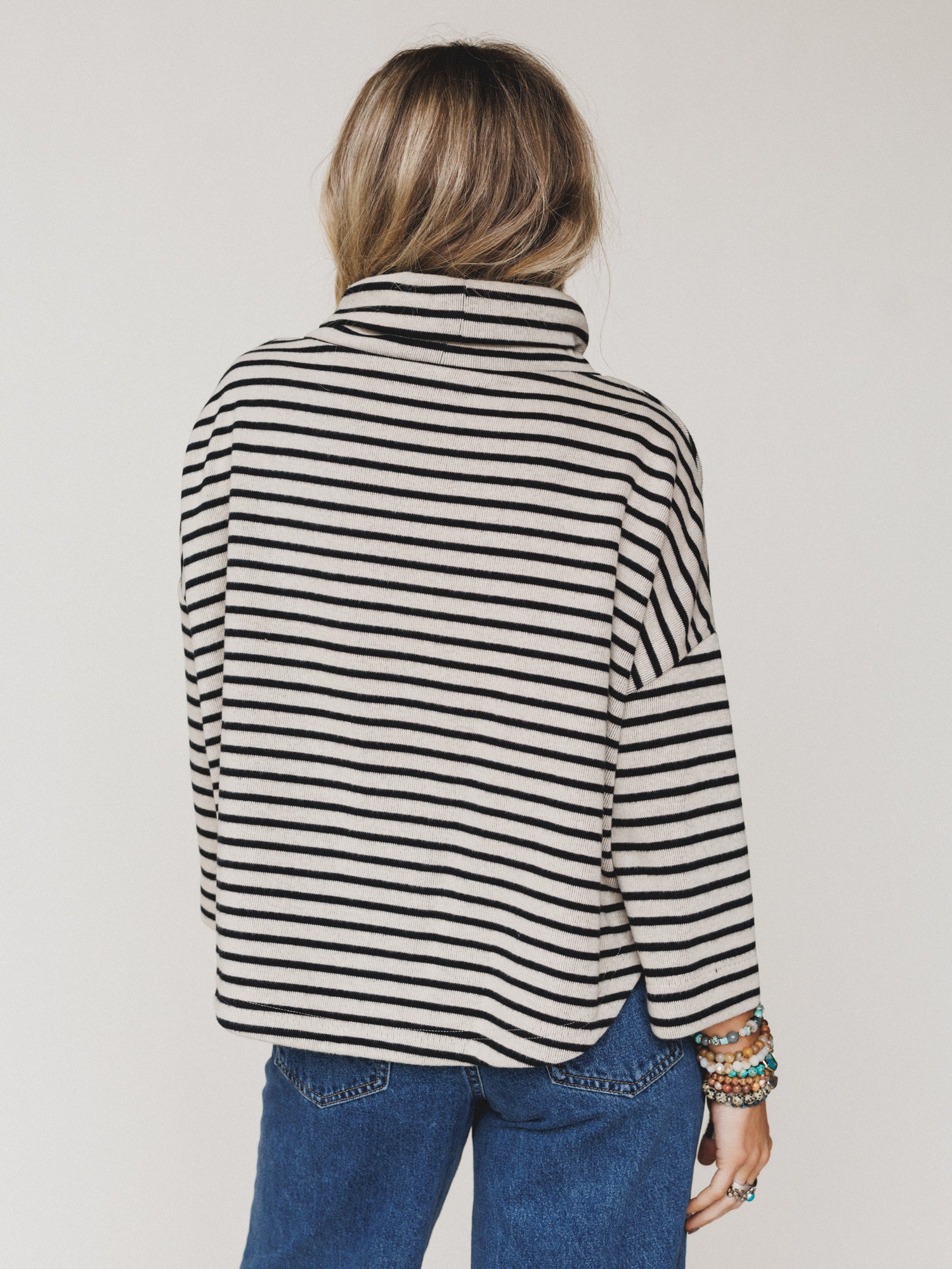Brunch Club Striped Top - Taupe Multi - Image 7