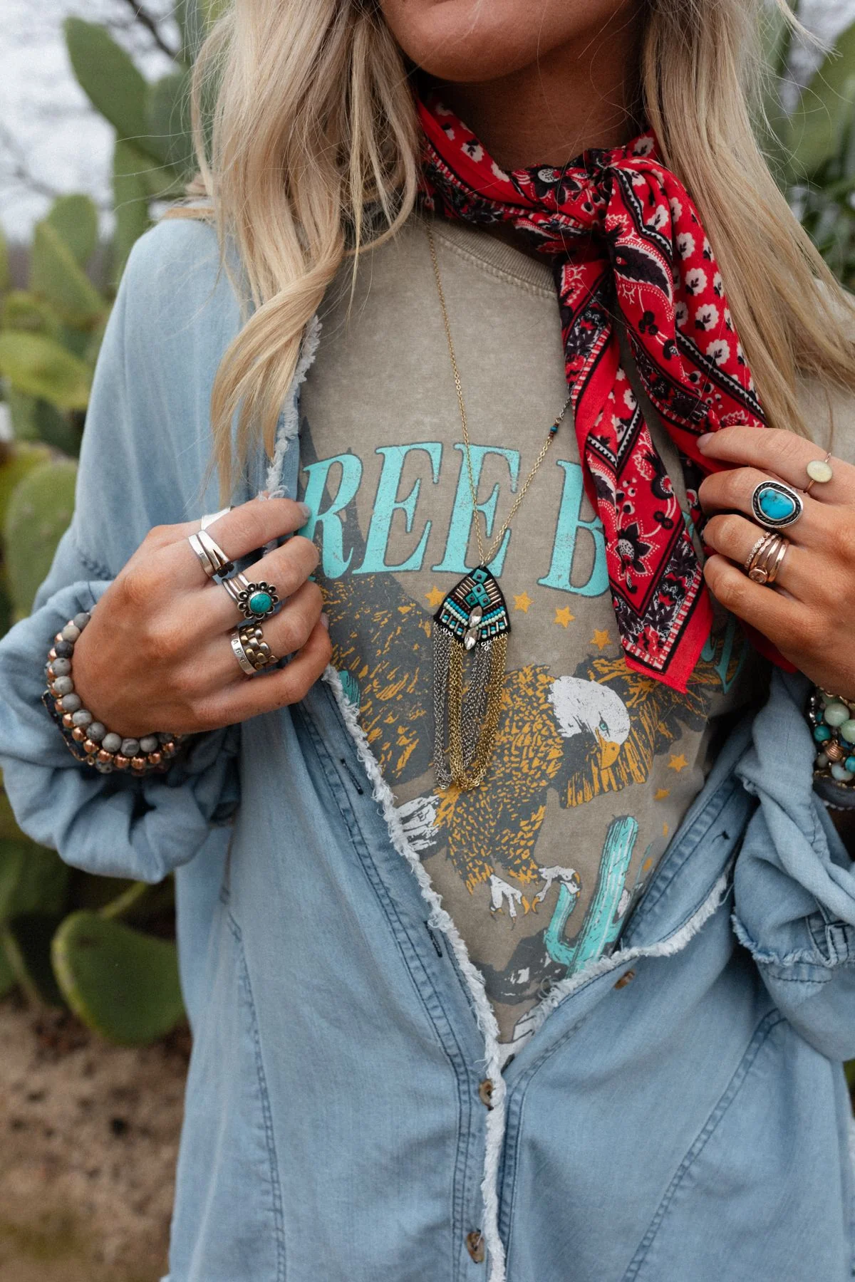 By Sea Medallion Necklace - Turquoise - Image 3