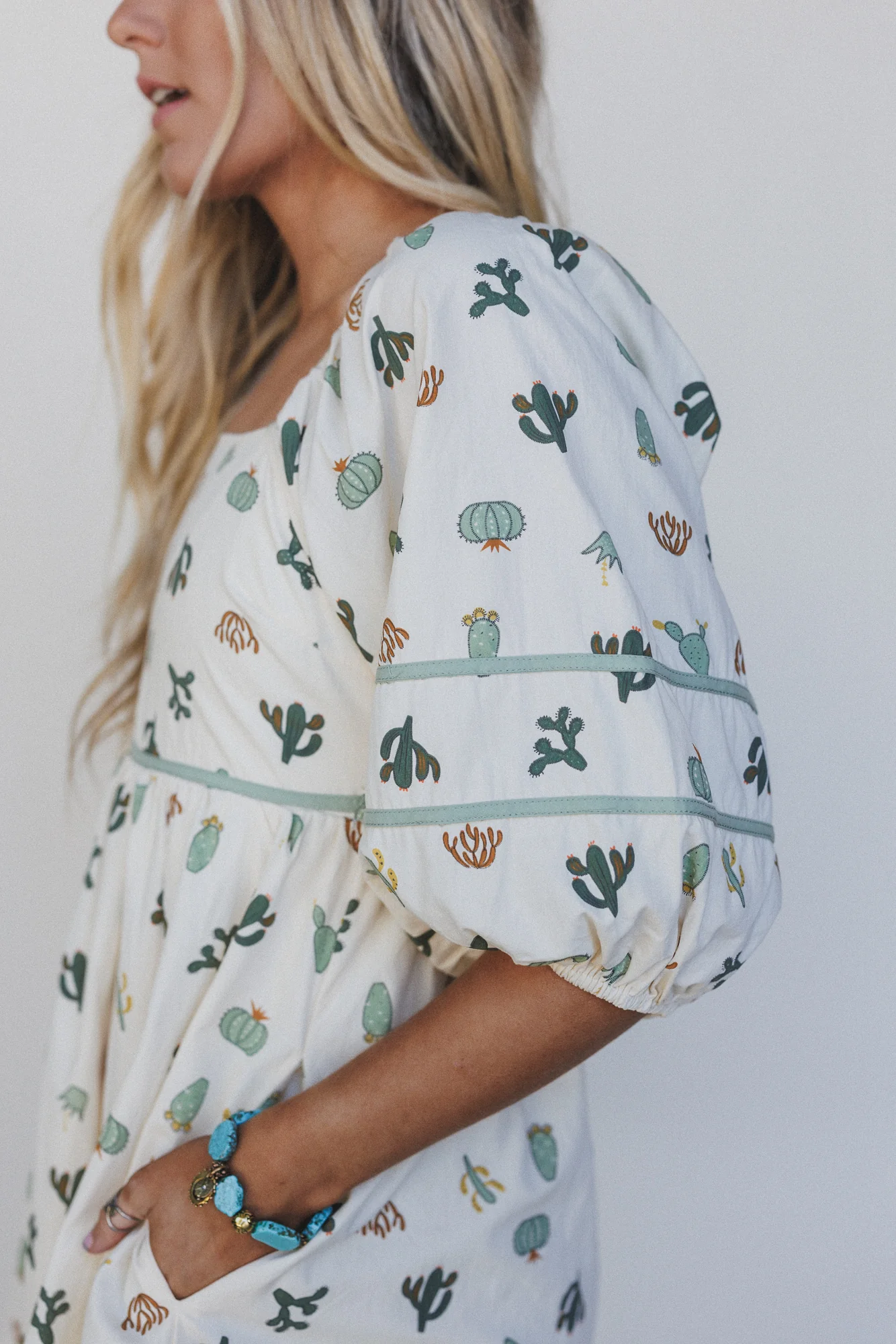 Cactus Skyline Dress - Cream - Image 3
