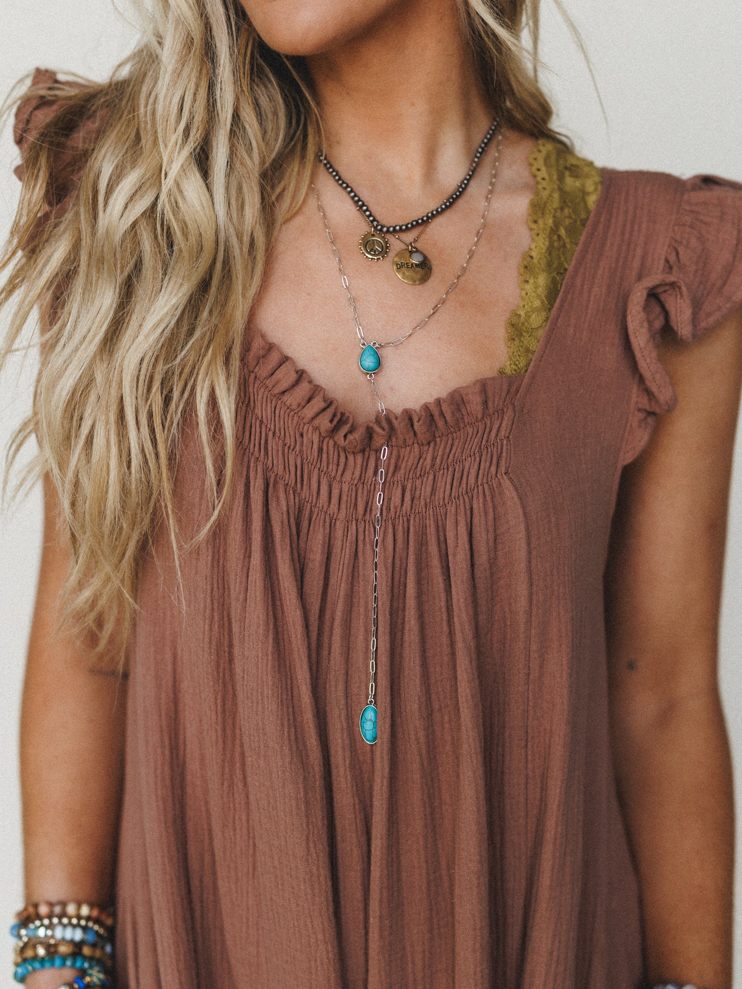 Calm Waves Jumpsuit - Mocha - Image 3