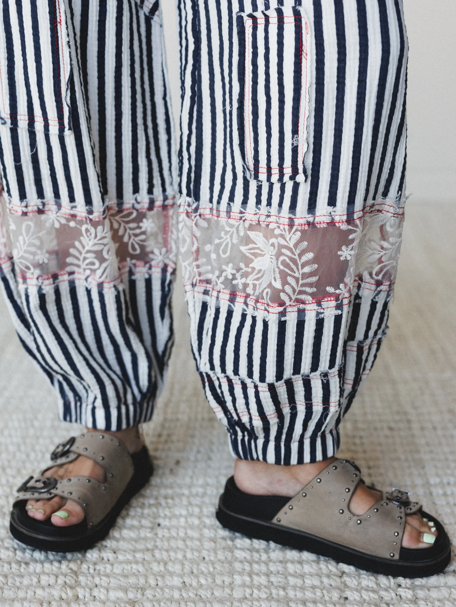 Calm Waves Pants - Navy Stripe - Image 3