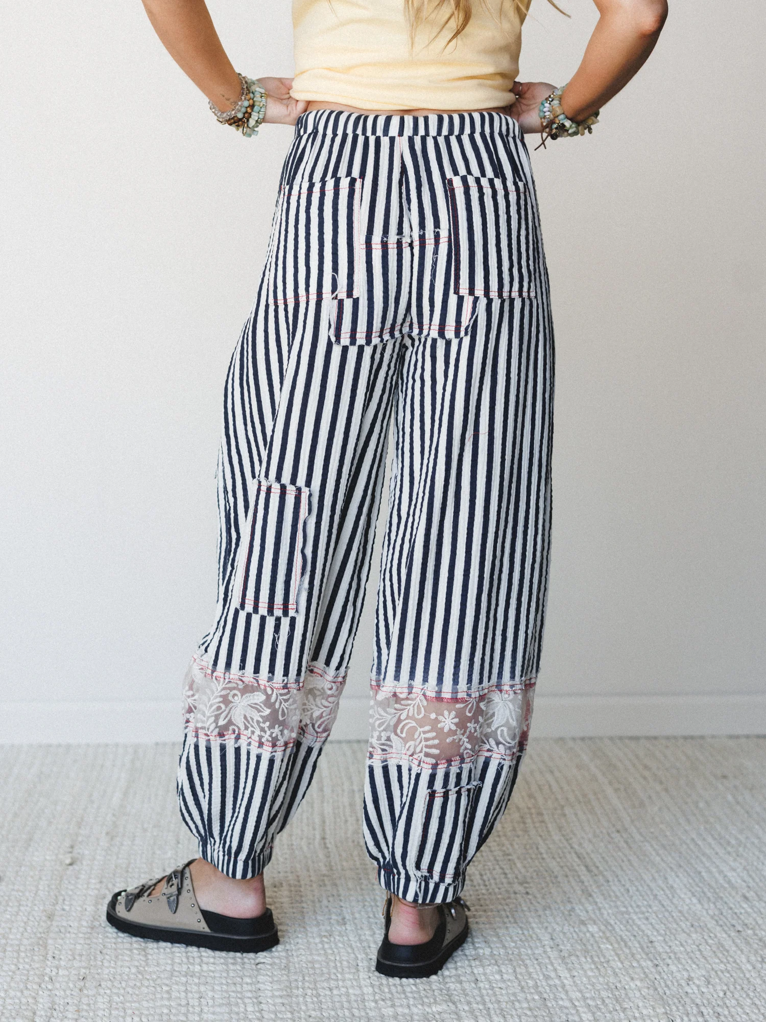 Calm Waves Pants - Navy Stripe - Image 5