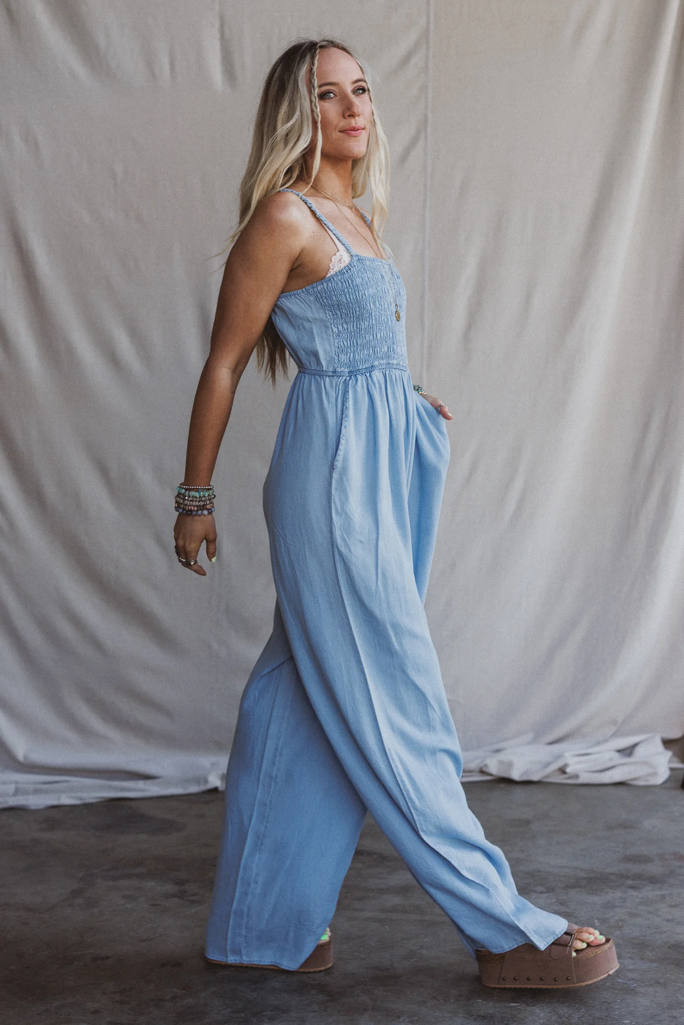 Calyssa Jumpsuit - Chambray - Image 5