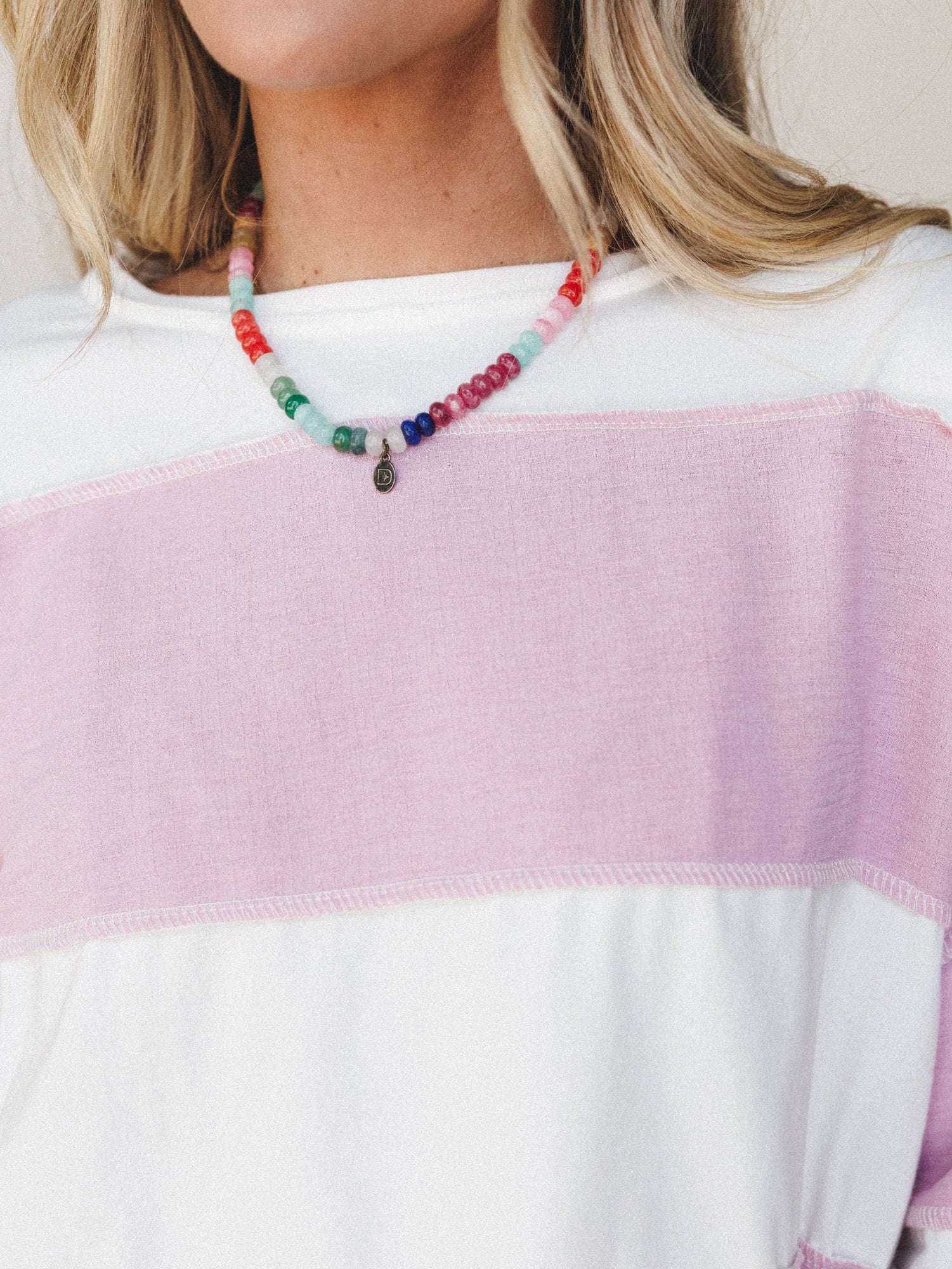 Camille Beaded Necklace - Multi - Image 3