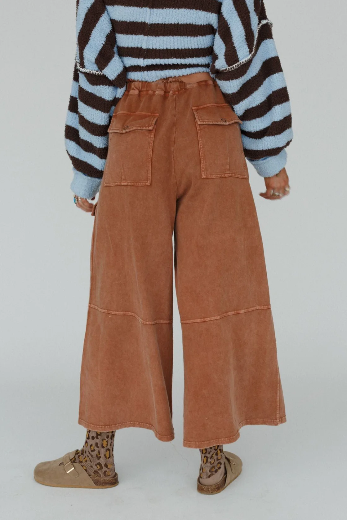 The Nest Cargo Cascade Wide Leg Pants - Copper - Image 5
