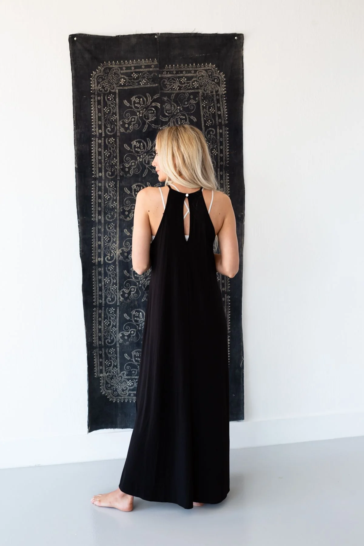 Cecily High Neck Maxi Dress - Black - Image 3