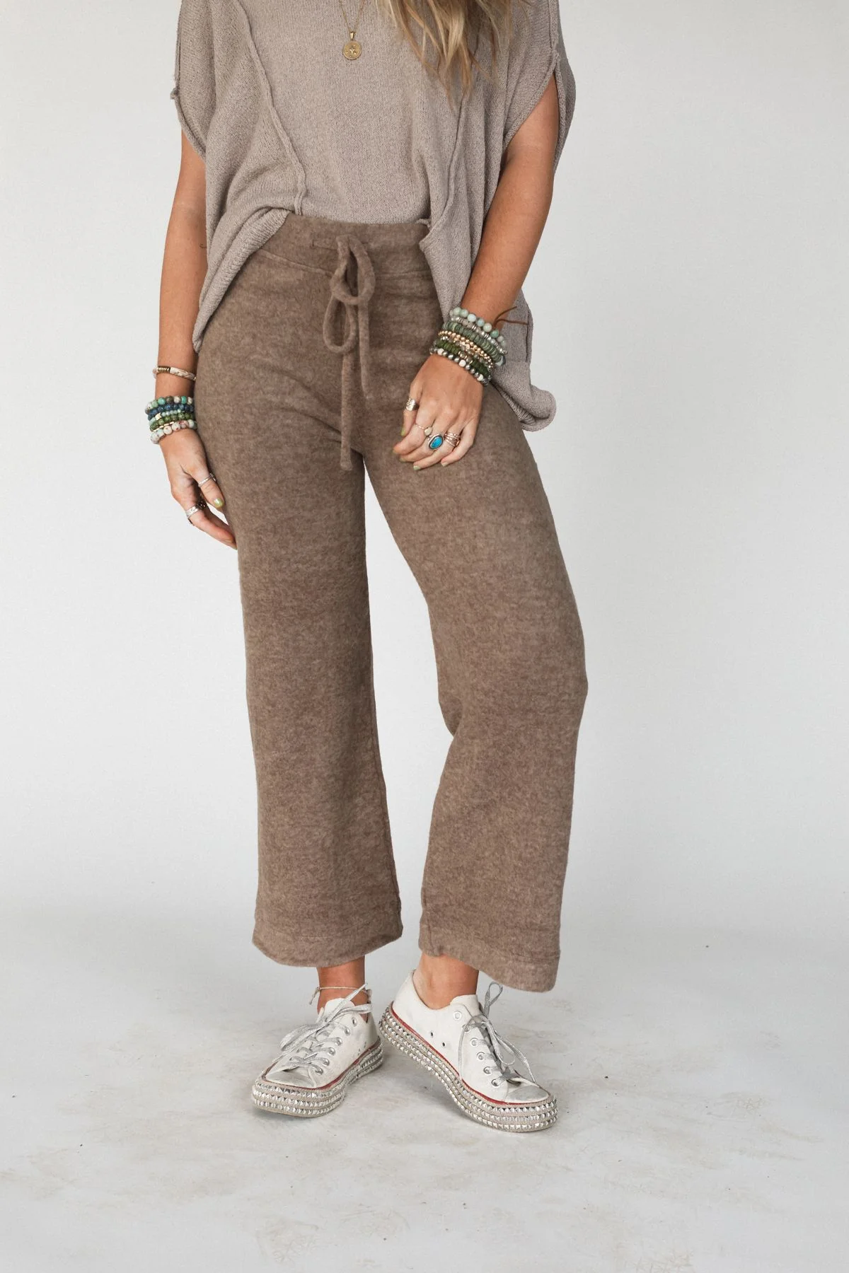 Celebration Soul Drawstring Pants - Mocha - Image 3