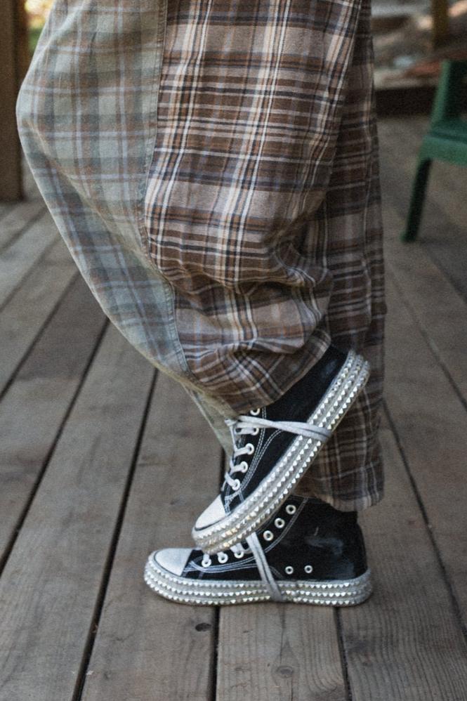 Chantel Studded High Top Sneaker - Black - Image 8