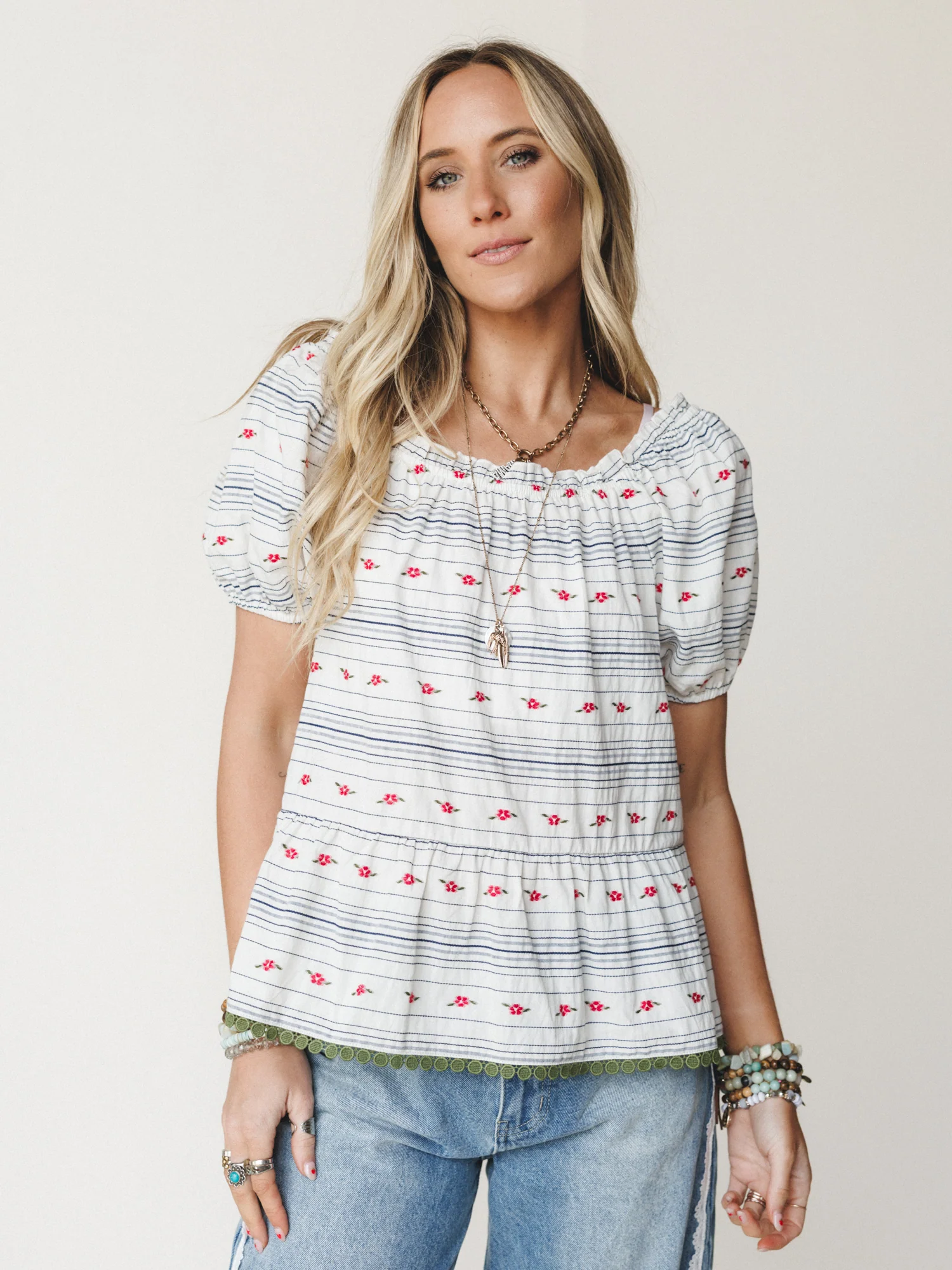 Chasing Memories Blouse
- White Navy - Image 4