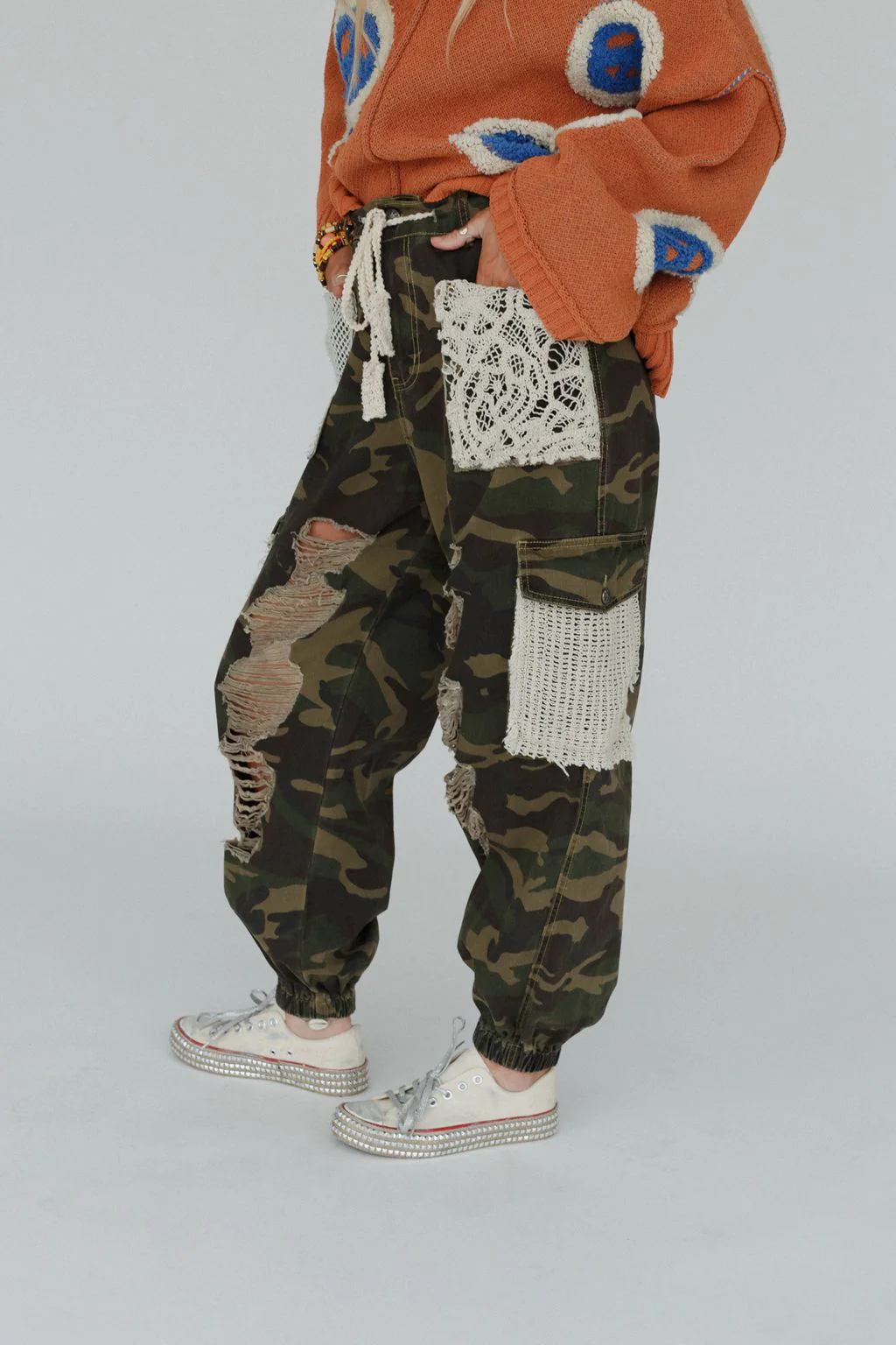City Sky Distressed Pants - Camo - Image 10