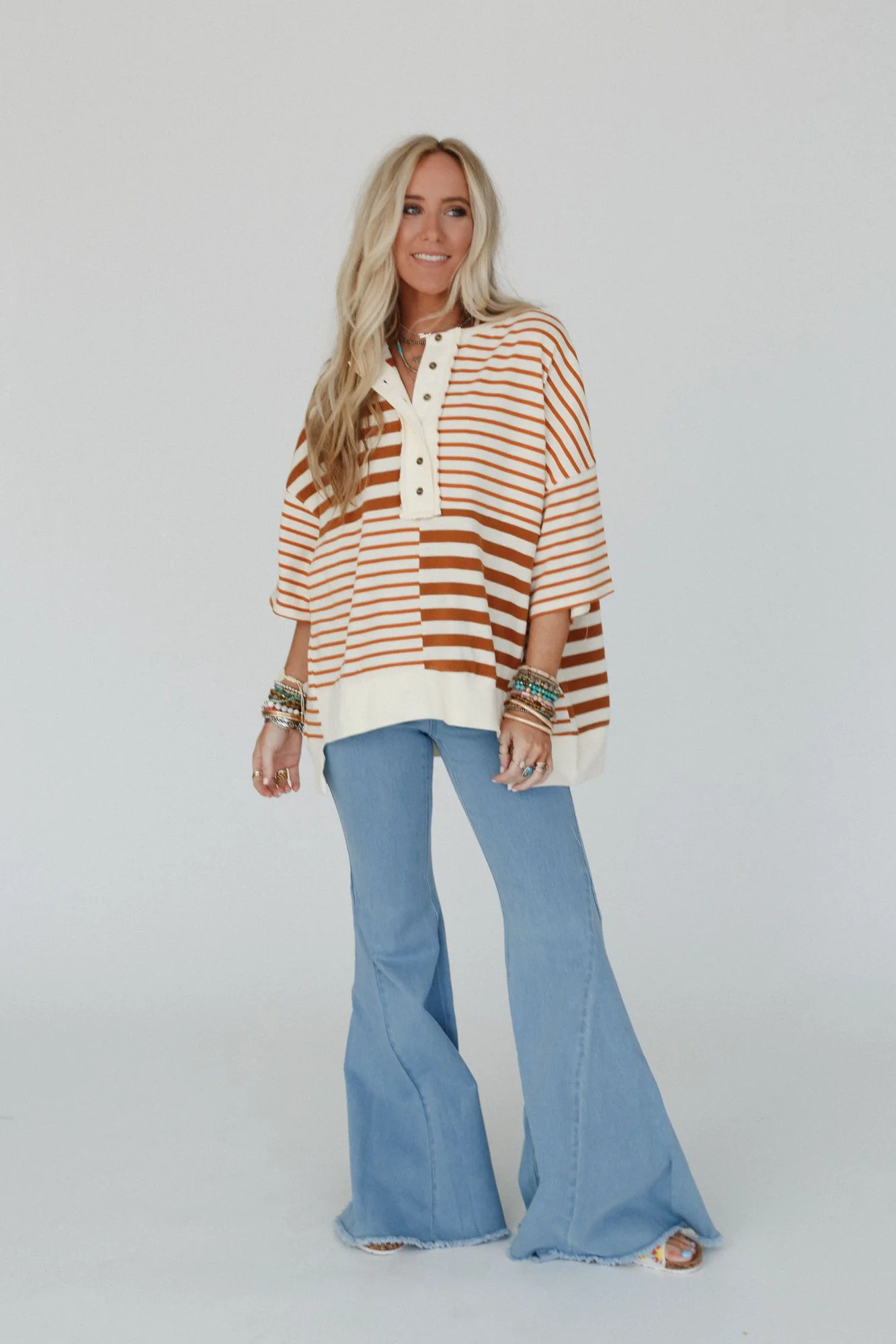 City Stripes High Low Top - Mocha - Image 6